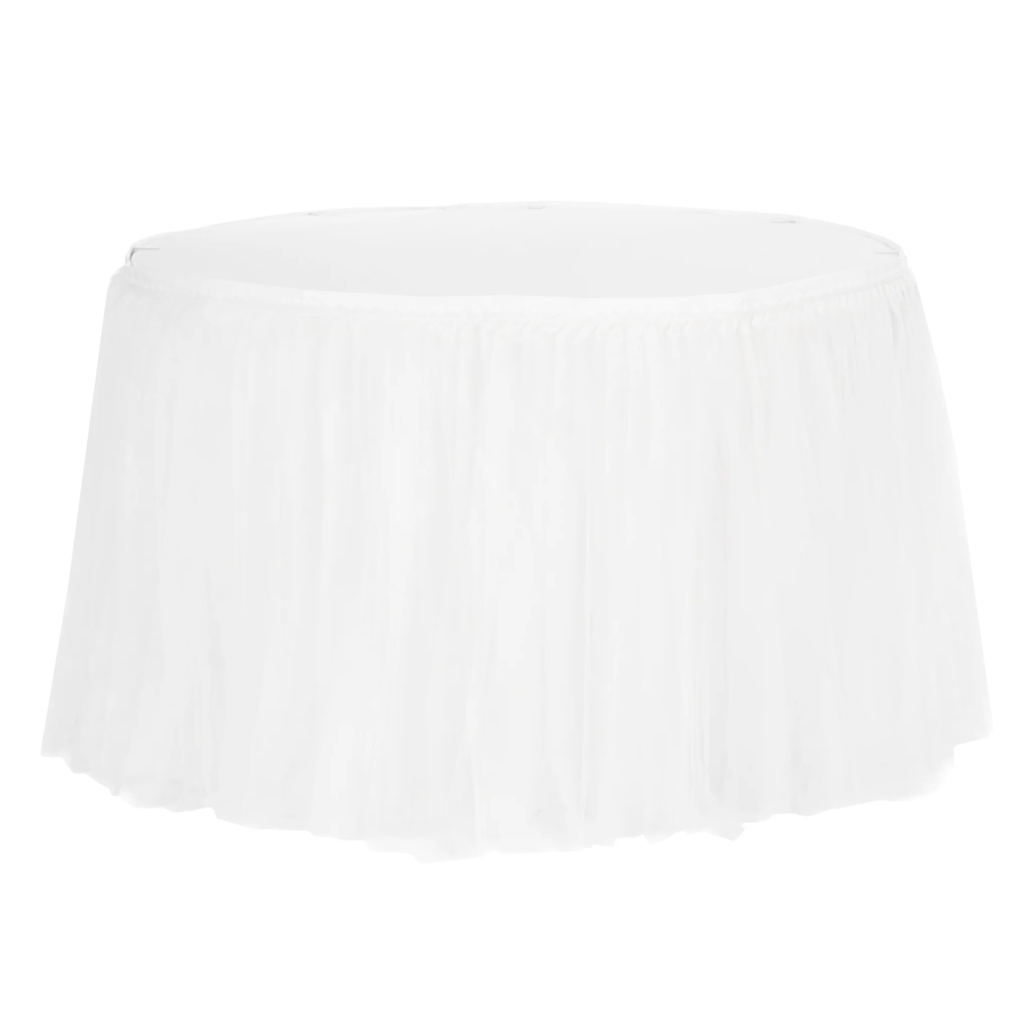 Tulle Tutu 14ft Table Skirt - White - Image 5