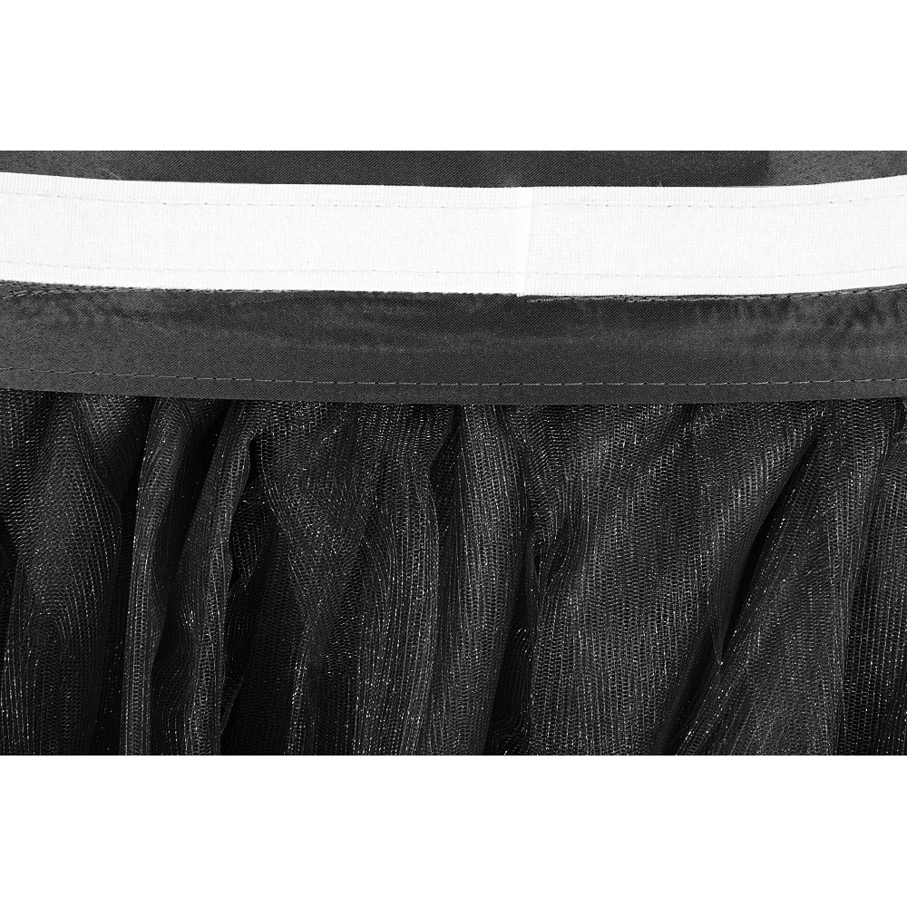 Tulle Tutu 17ft Table Skirt - Black - Image 2