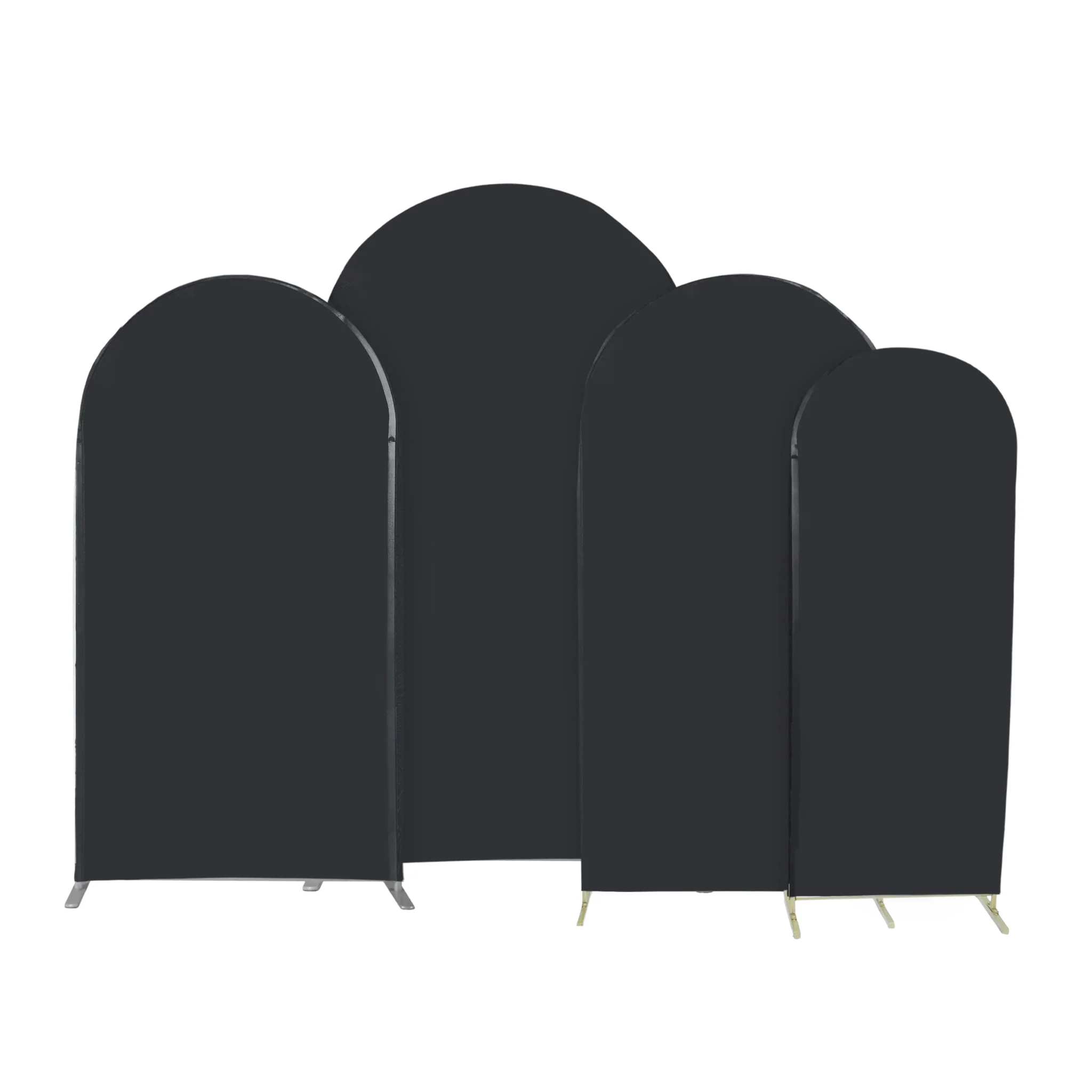 Universal Fit Spandex Covers for All Trio Arch Backdrop Stand (4 pcs)  - Black