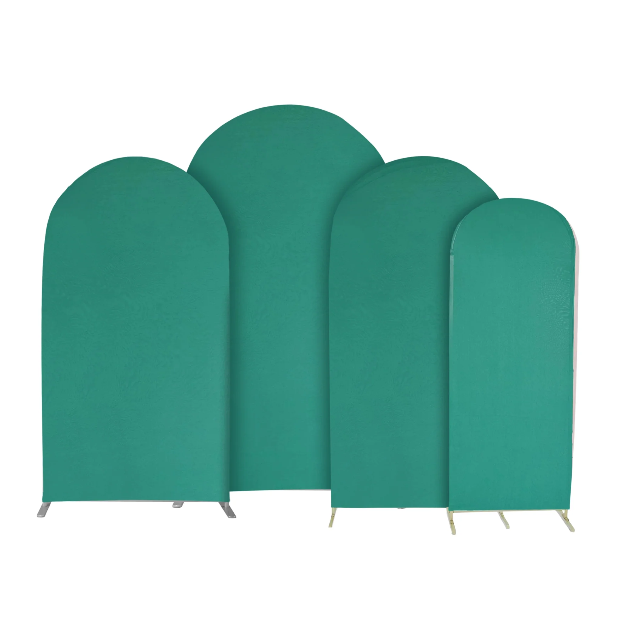 Universal Fit Spandex Covers for All Trio Arch Backdrop Stand (4 pcs)  - Emerald Green