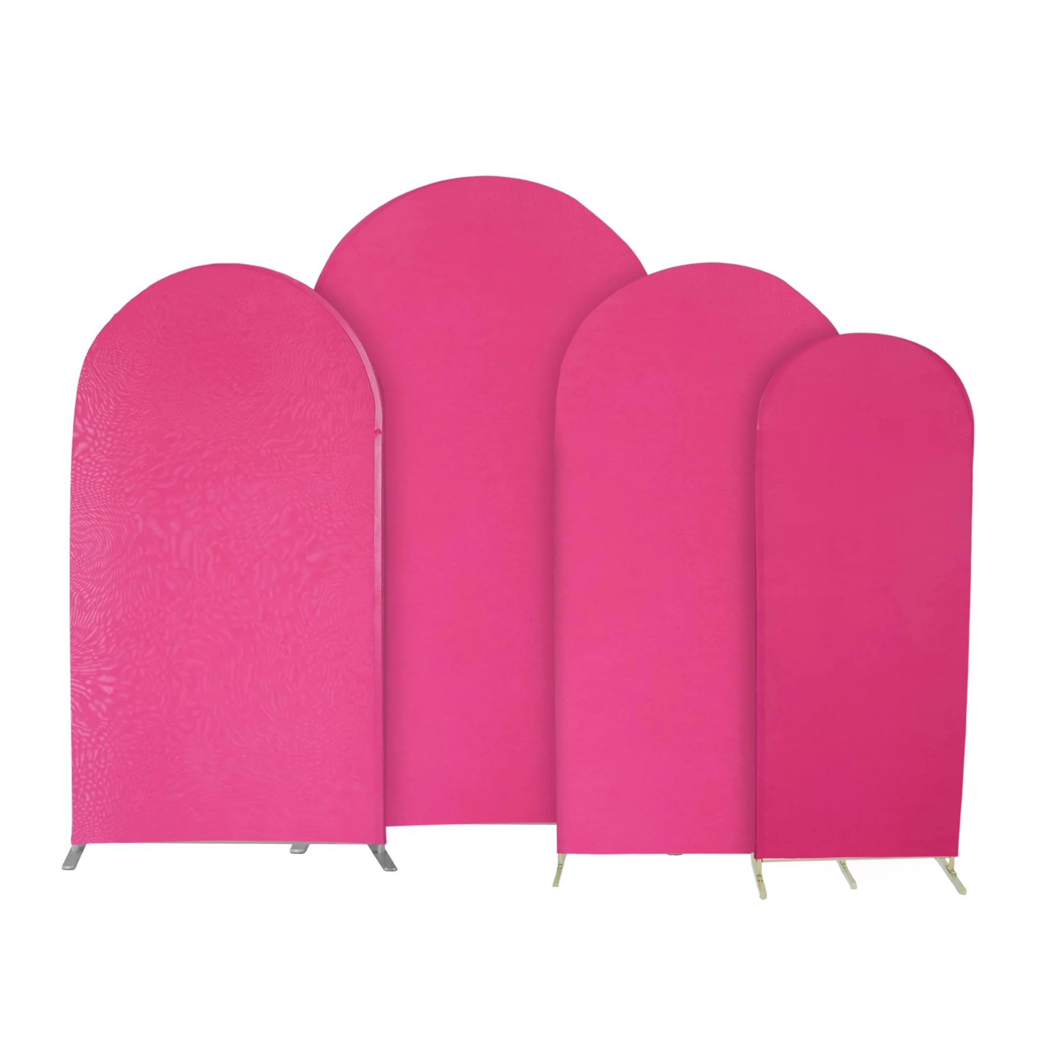 Universal Fit Spandex Covers for All Trio Arch Backdrop Stand (4 pcs) - Fuchsia