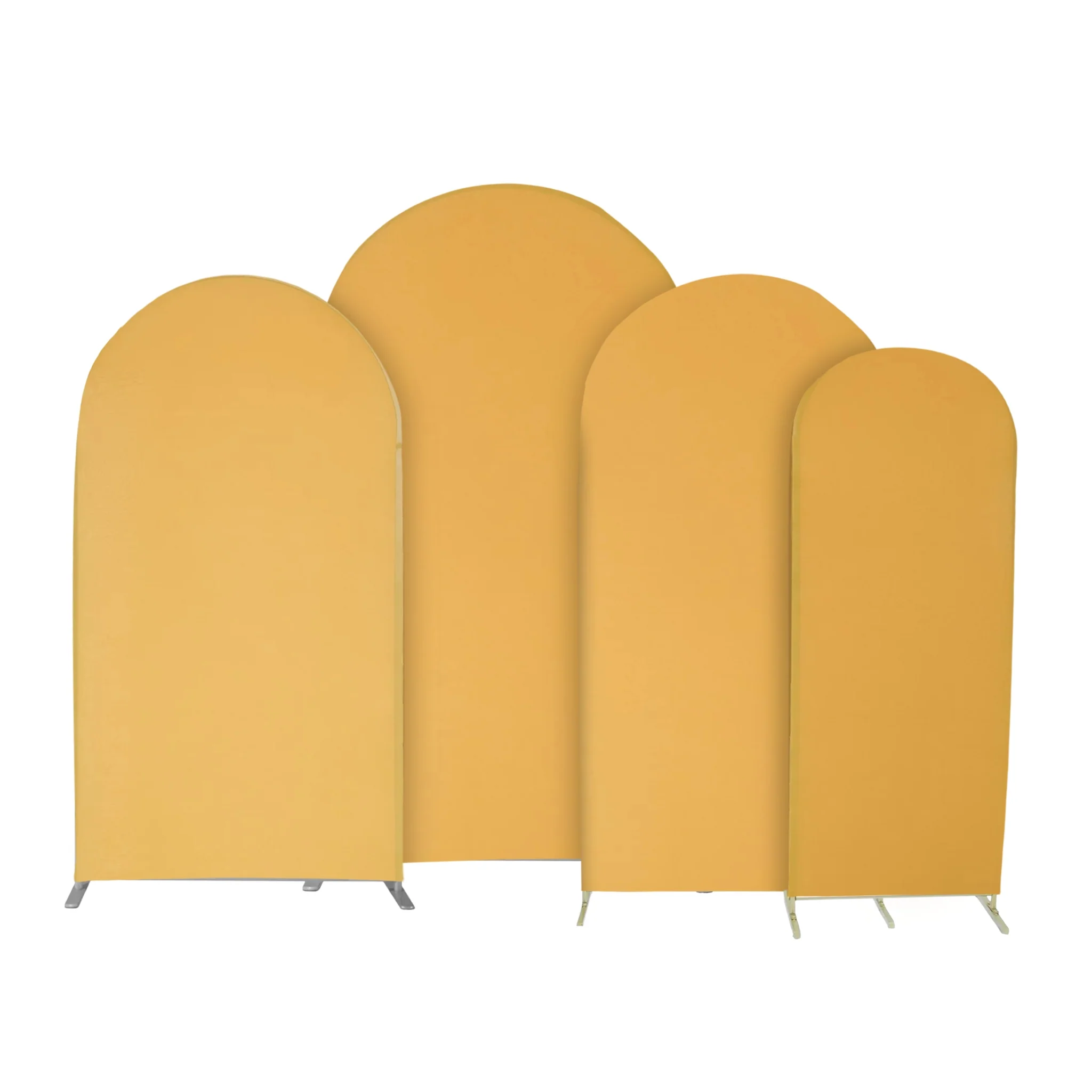 Universal Fit Spandex Covers for All Trio Arch Backdrop Stand (4 pcs)  - Gold