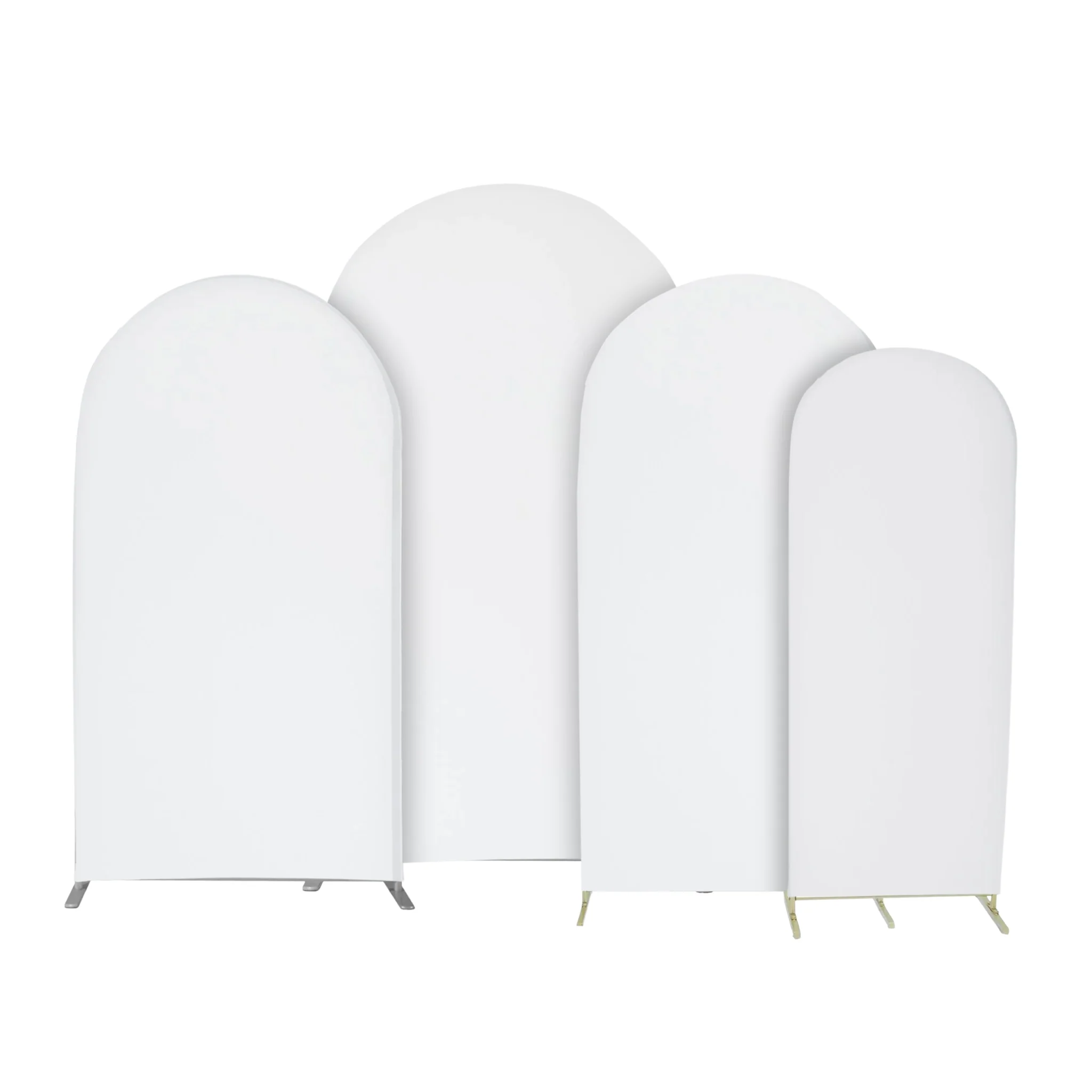 Universal Fit Spandex Covers for All Trio Arch Backdrop Stand (4 pcs)  - White