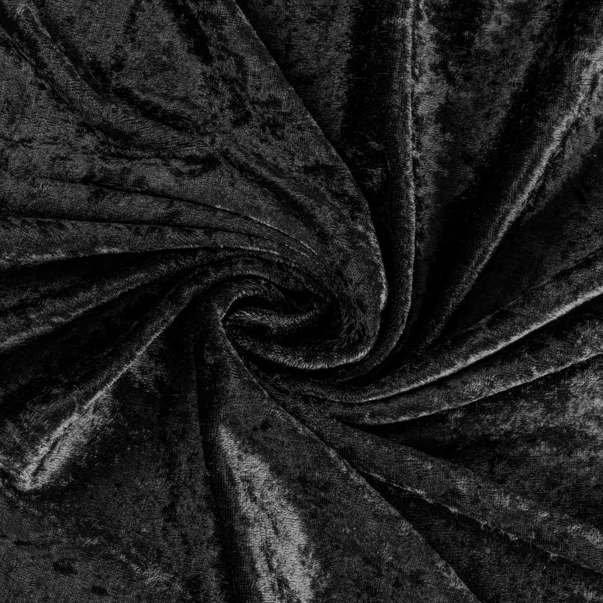 Velvet 108" Round Tablecloth - Black - Image 3