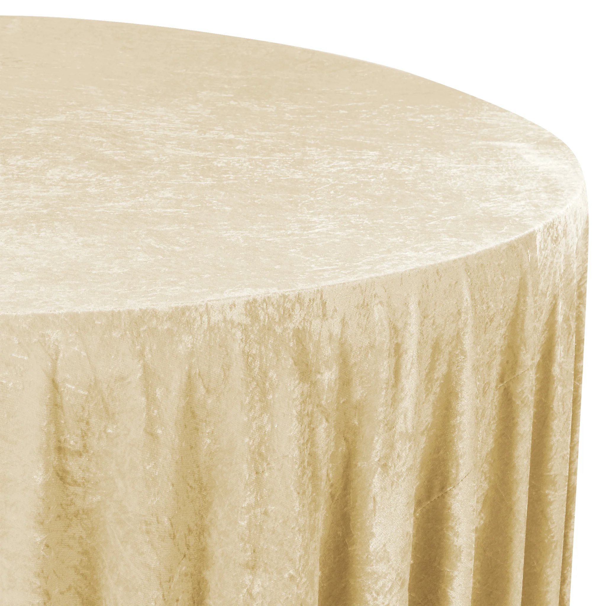 Velvet 108" Round Tablecloth - Champagne - Image 5