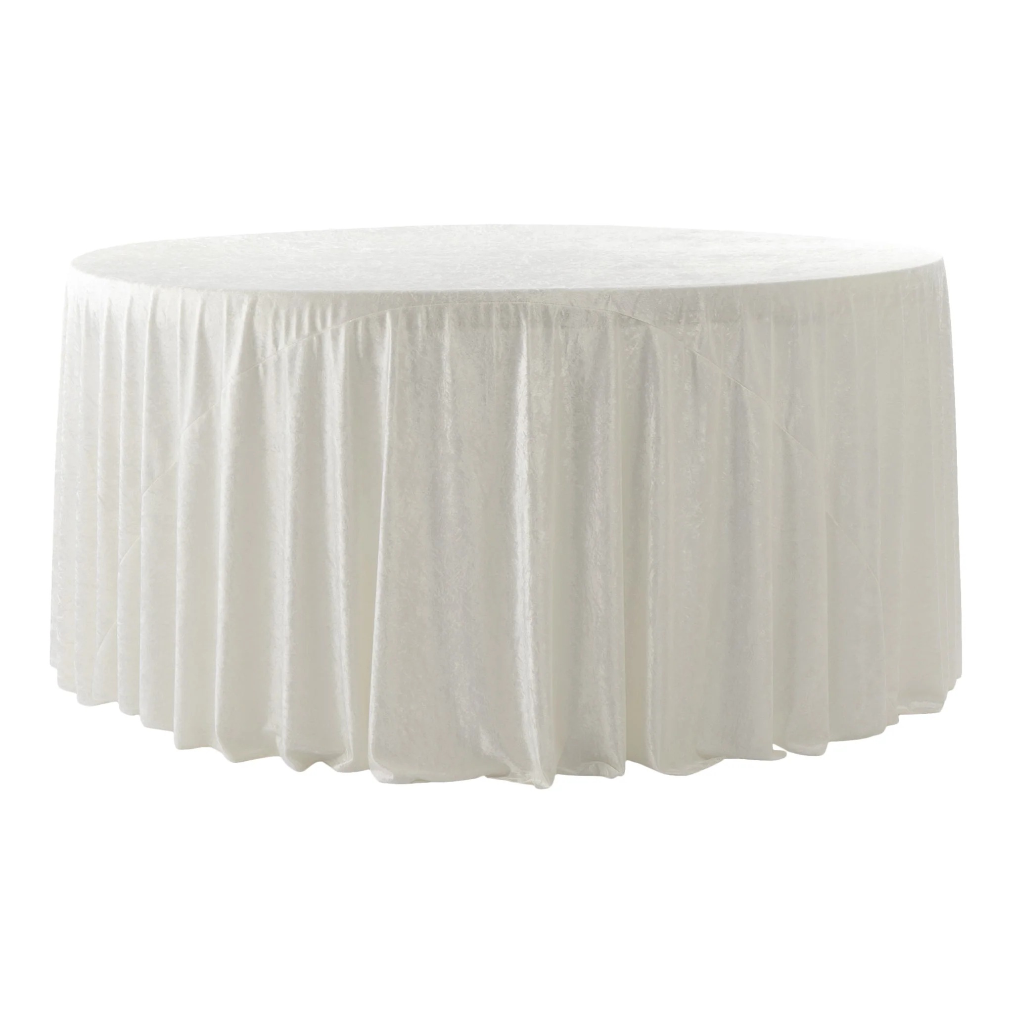 Velvet 108" Round Tablecloth - Ivory