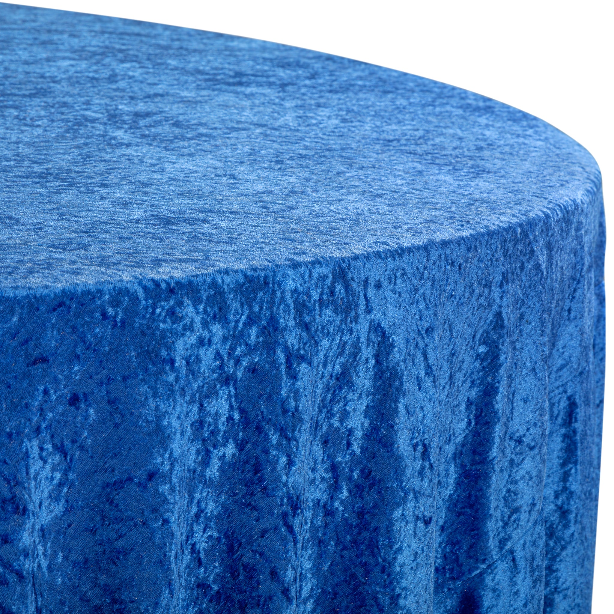 Velvet 108" Round Tablecloth - Royal Blue - Image 2