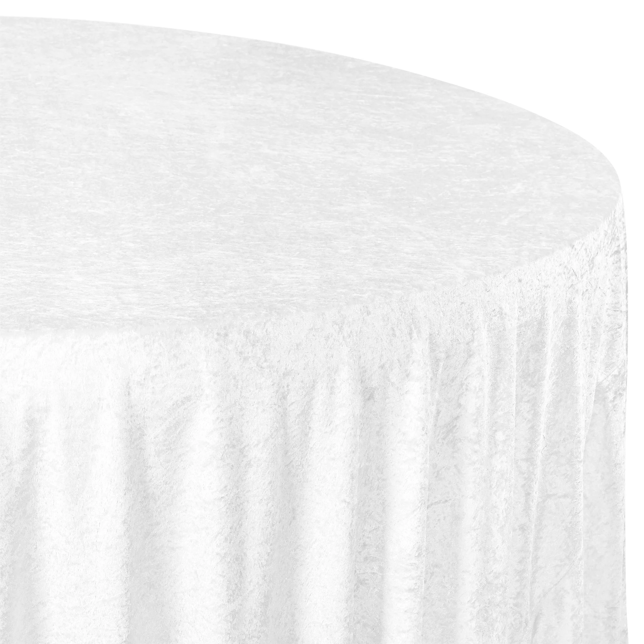 Velvet 108" Round Tablecloth - White - Image 2