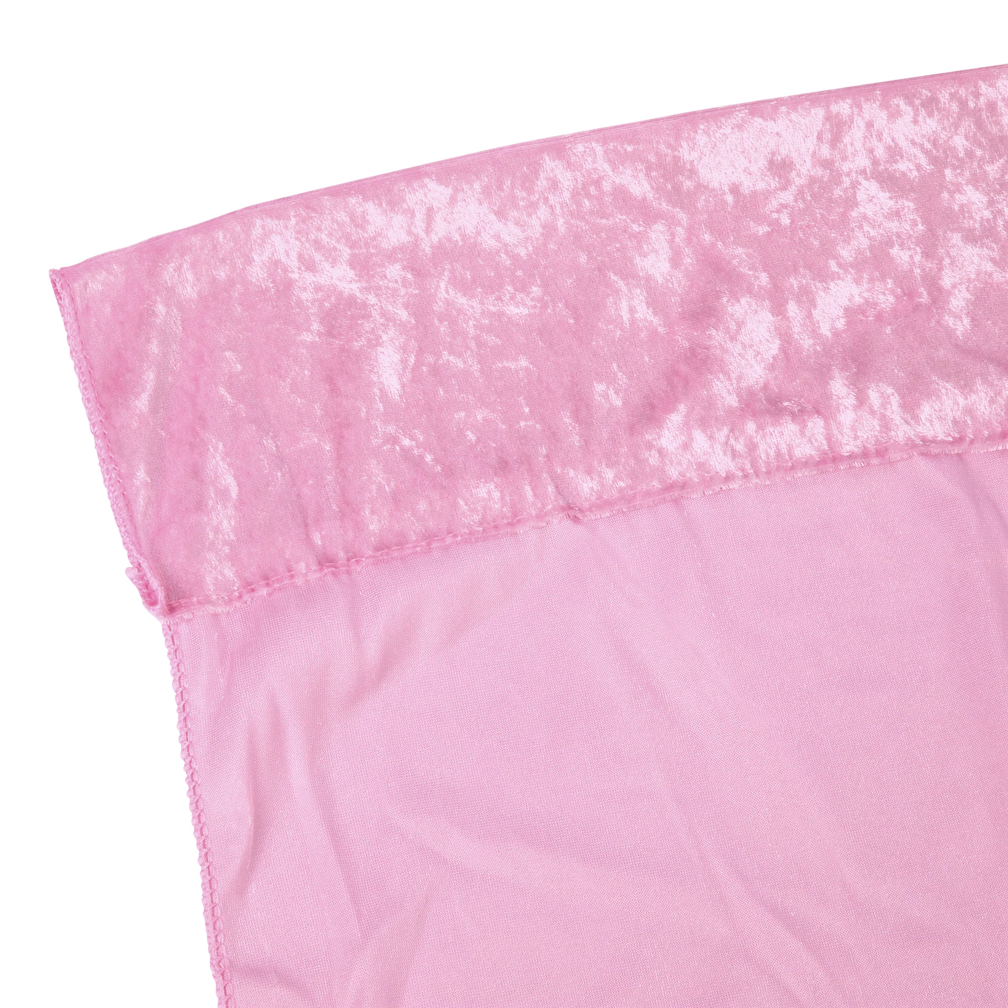 Velvet 10ft H x 52" W Drape/Backdrop Curtain Panel - Pink - Image 7