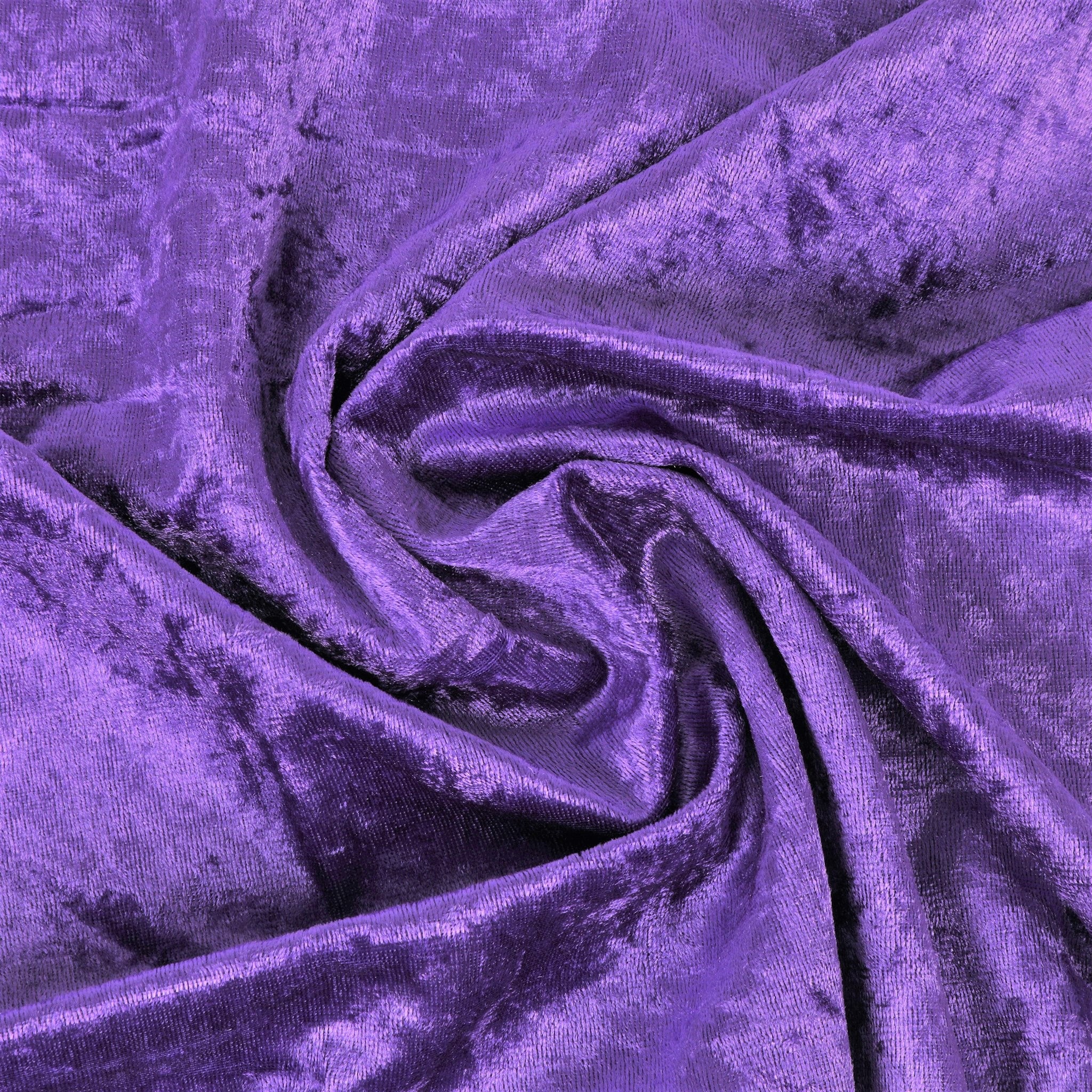 Velvet 10ft H x 52" W Drape/Backdrop Curtain Panel - Purple - Image 2
