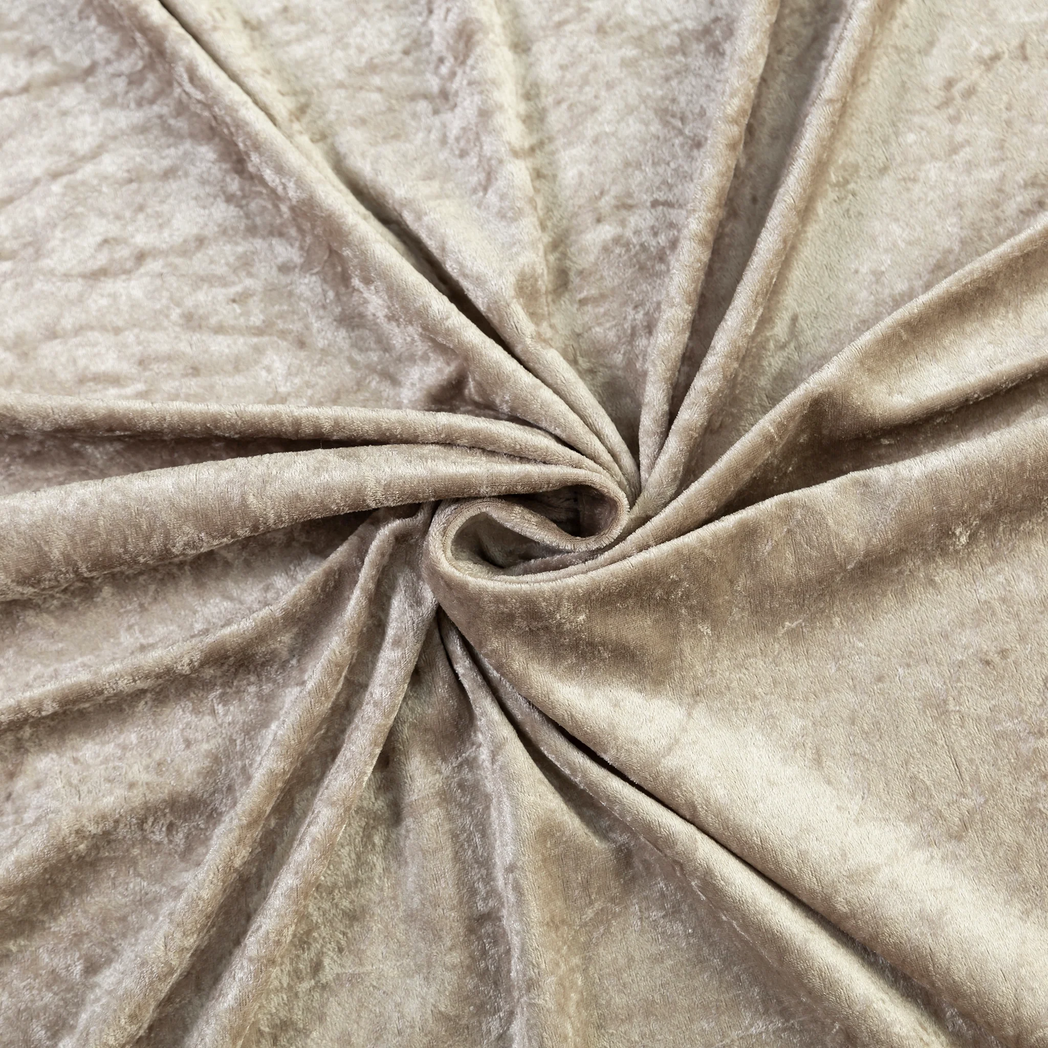 Velvet 10ft H x 52" W Drape/Backdrop Curtain Panel - Taupe - Image 5