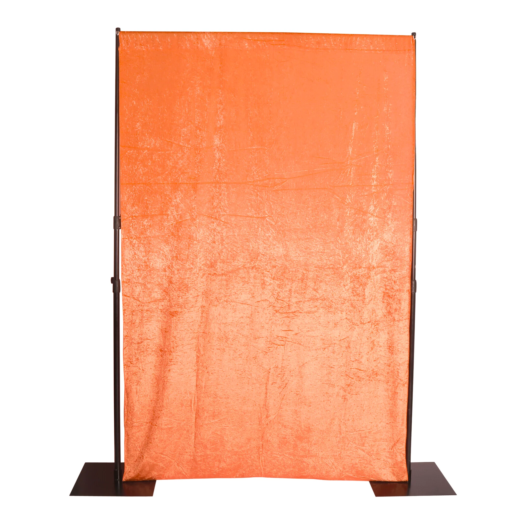 Velvet 10ft H x 52" W Drape/Backdrop Curtain Panel - Orange - Image 6