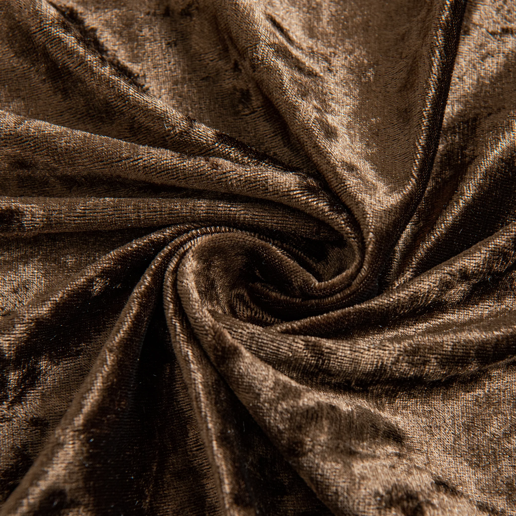 Velvet 120" Round Tablecloth - Chocolate - Image 5