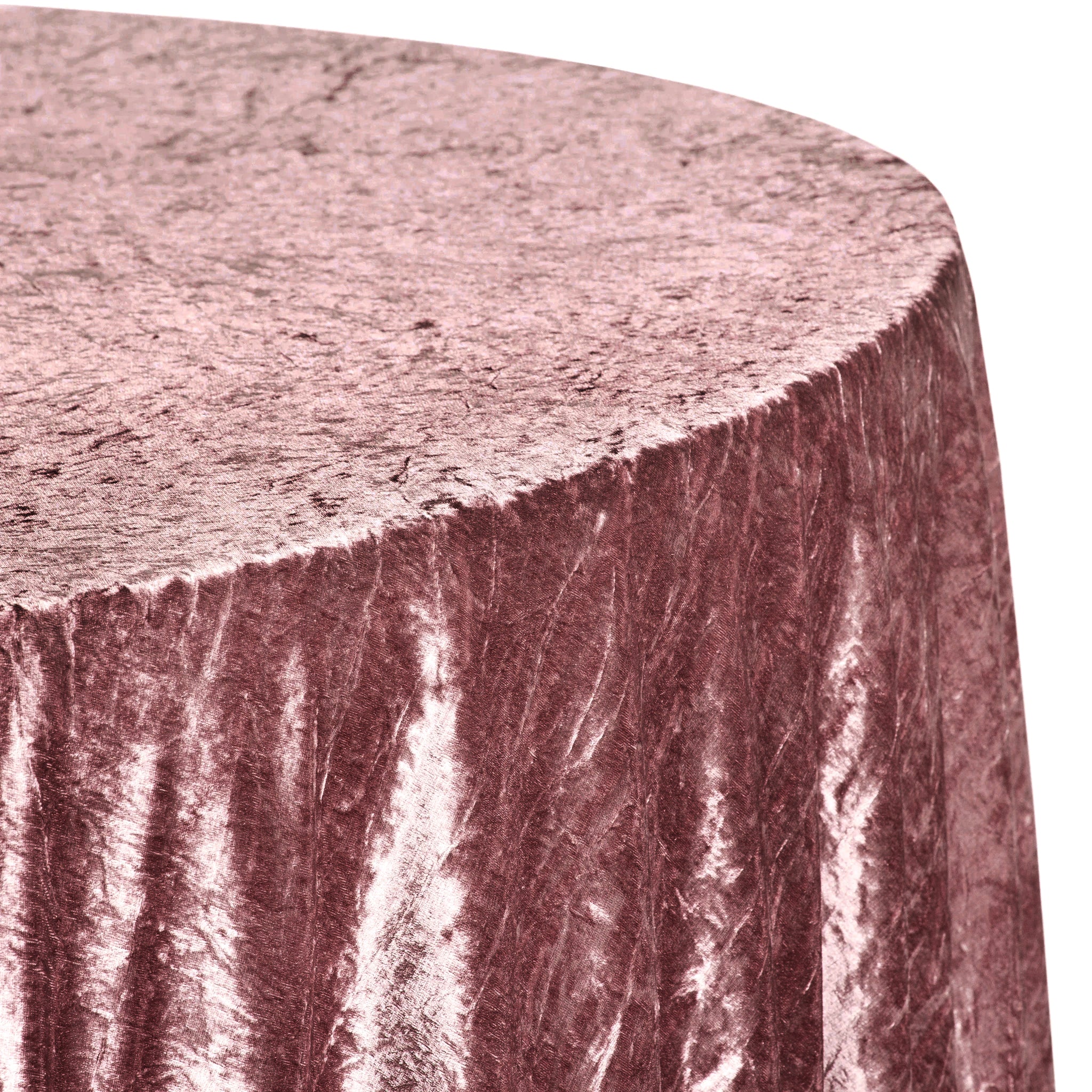Velvet 120" Round Tablecloth - Dark Dusty Rose/Mauve - Image 4