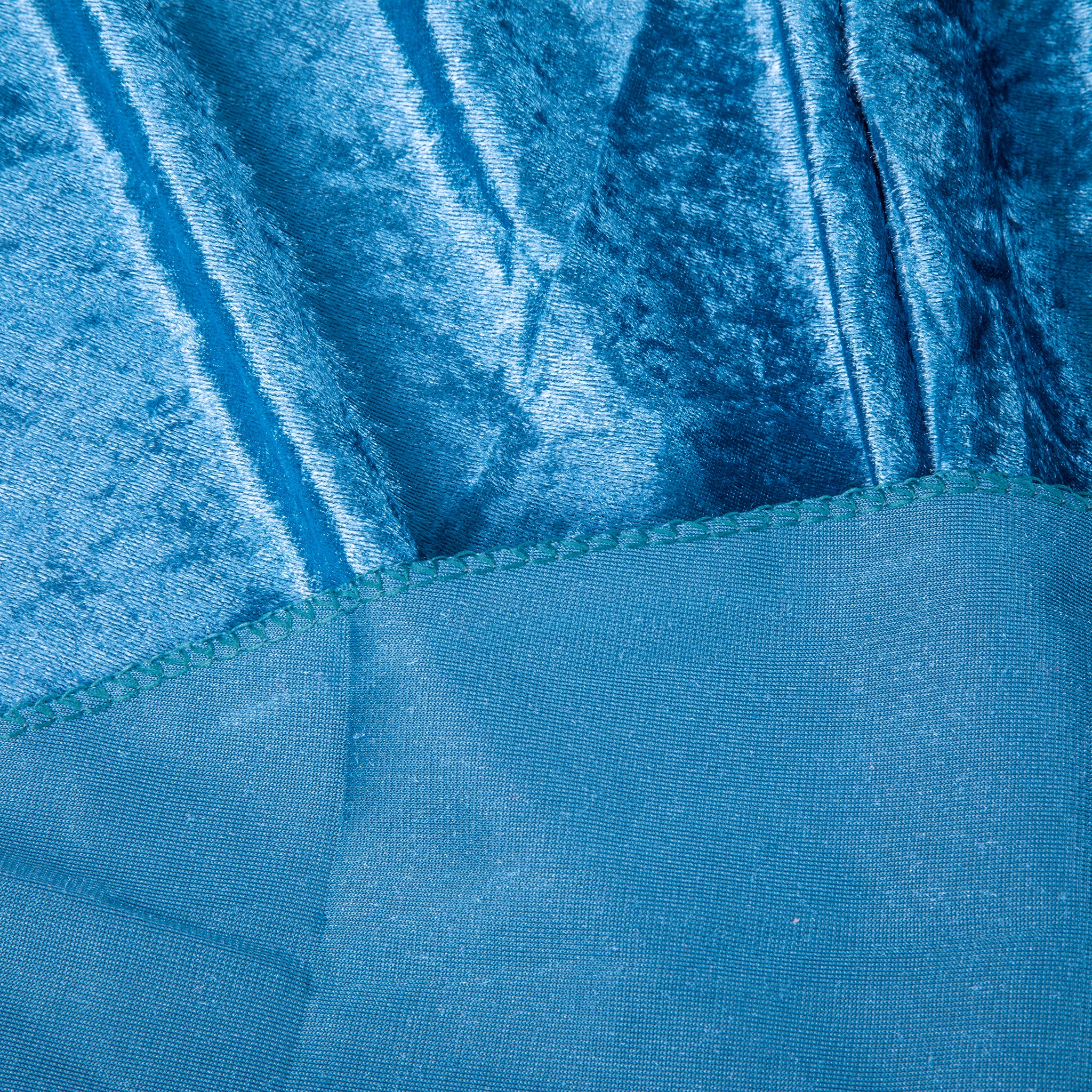 Velvet 120" Round Tablecloth - Dark Teal - Image 8