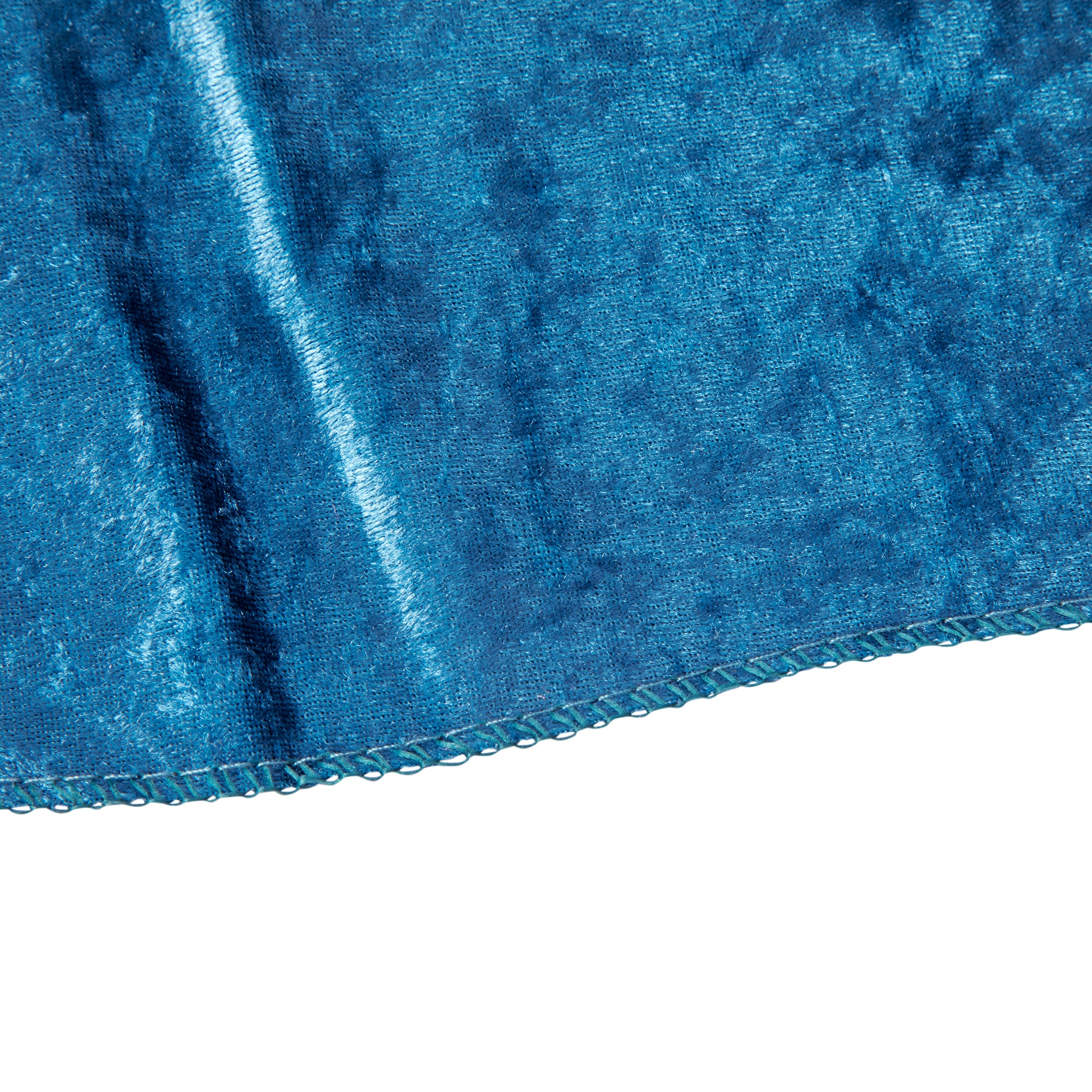 Velvet 120" Round Tablecloth - Dark Teal - Image 9