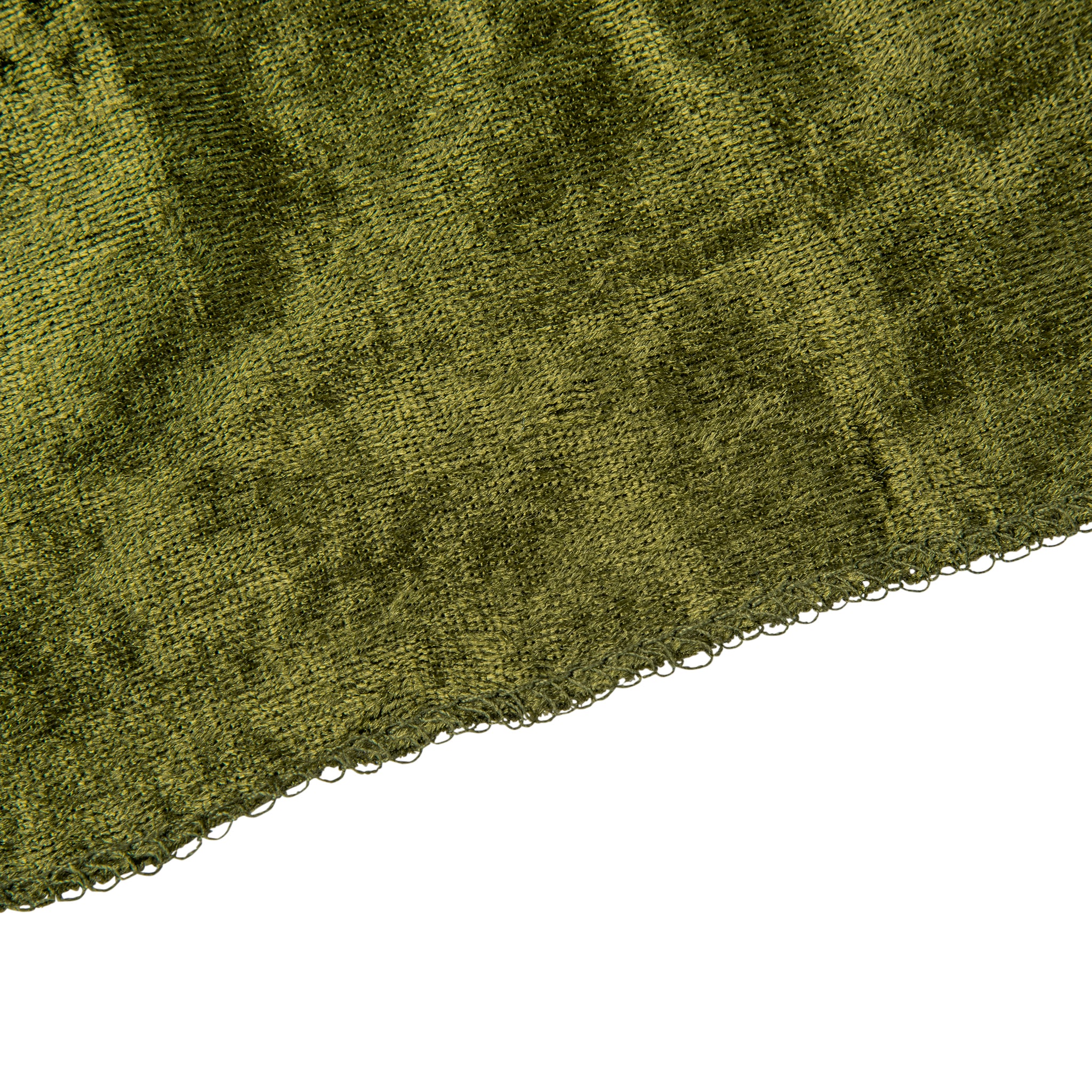 Velvet 120" Round Tablecloth - Olive Green - Image 10
