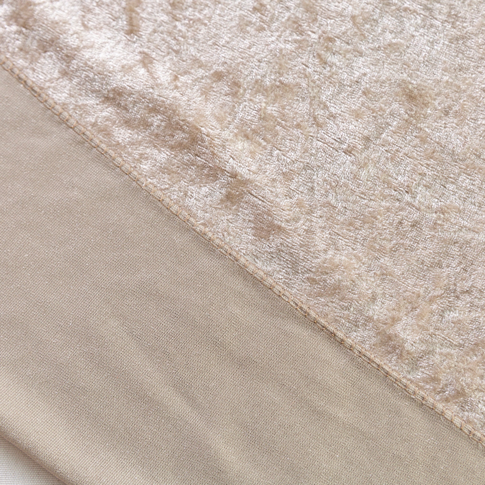 Velvet 120" Round Tablecloth - Taupe - Image 6