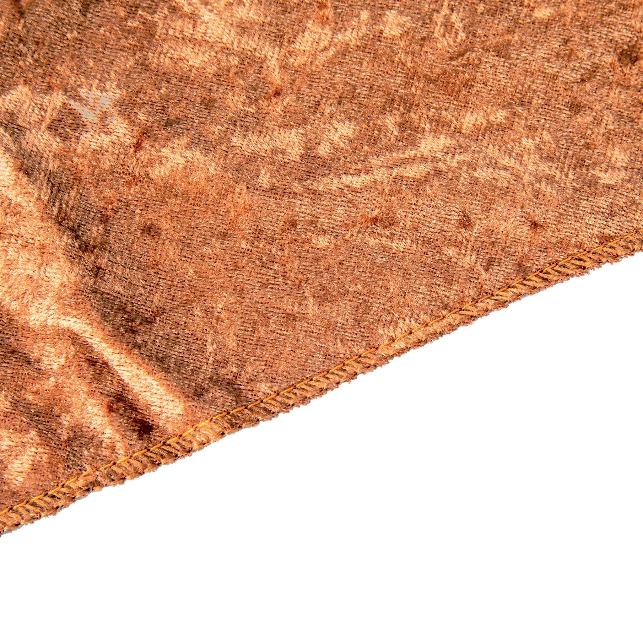 Velvet 120" Round Tablecloth - Terracotta - Image 8