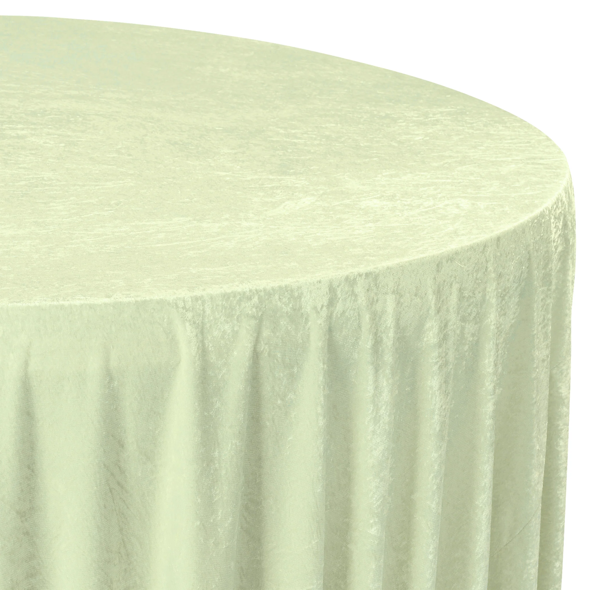 Velvet 120" Round Tablecloth - Sage Green - Image 5