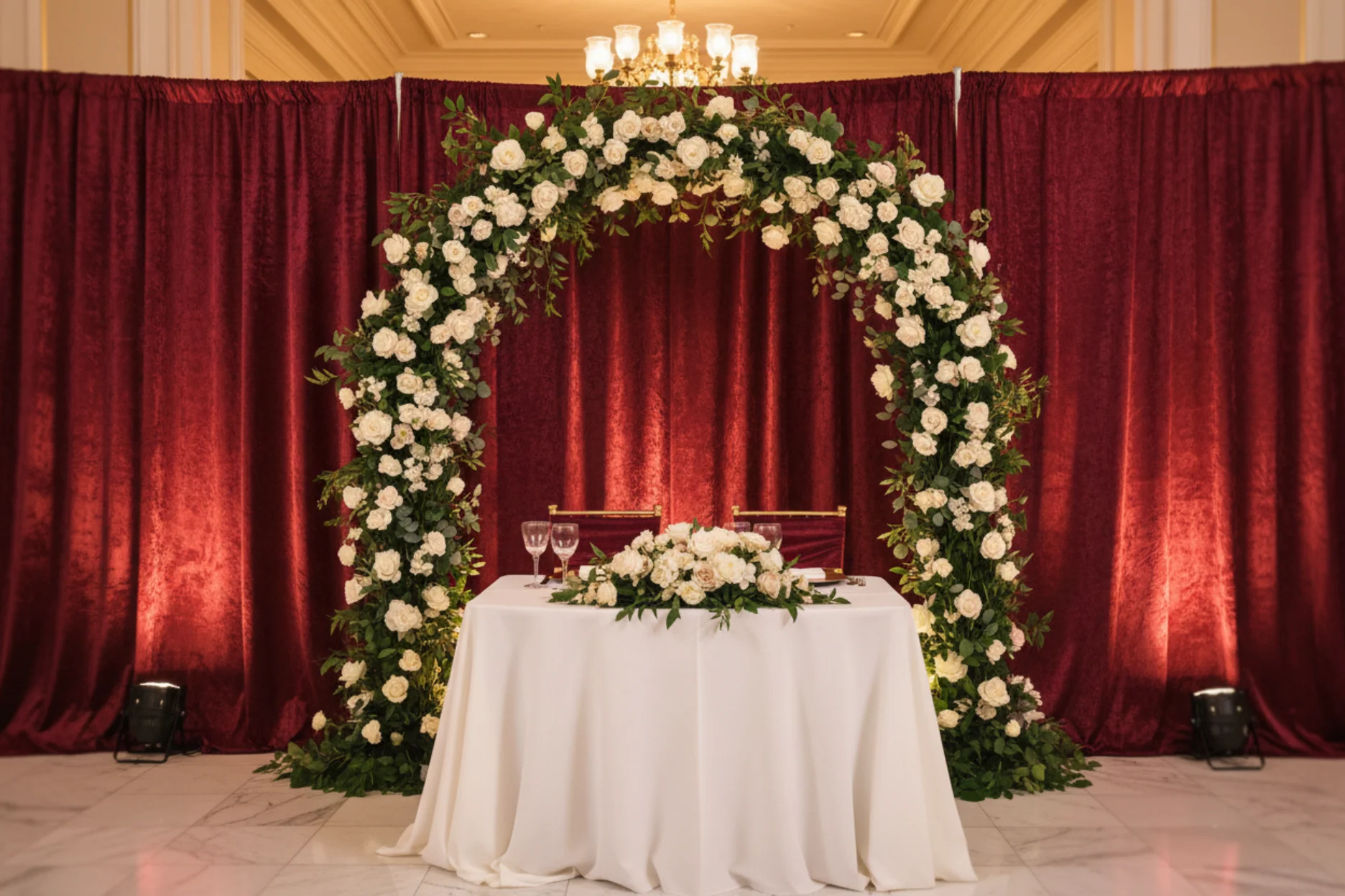 Velvet 12ft H x 52" W Drape/Backdrop Curtain Panel - Cabernet - Image 2