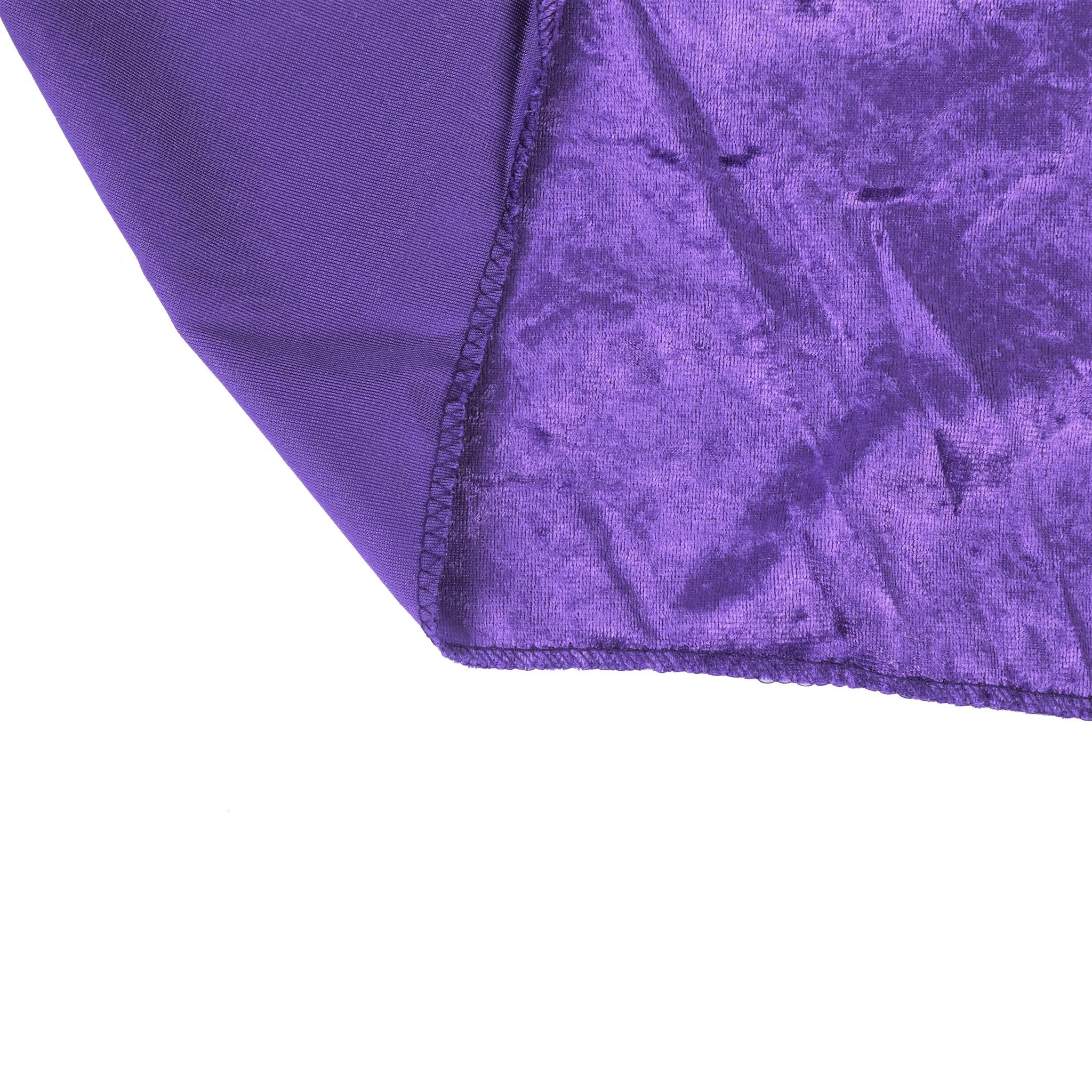 Velvet 12ft H x 52" W Drape/Backdrop Curtain Panel - Purple - Image 3