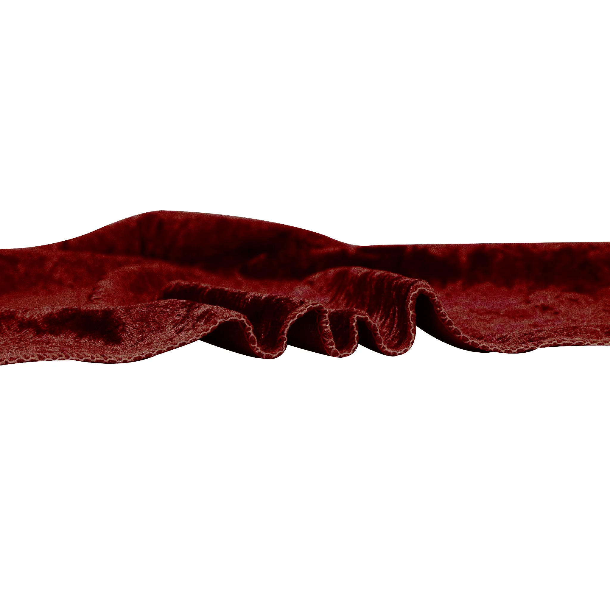 Velvet 10ft H x 52" W Drape/Backdrop Curtain Panel - Apple Red - Image 5