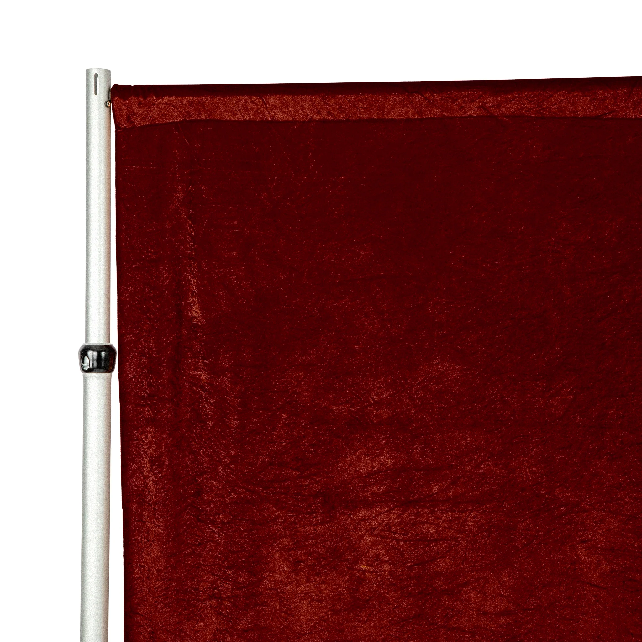 Velvet 10ft H x 52" W Drape/Backdrop Curtain Panel - Apple Red - Image 4