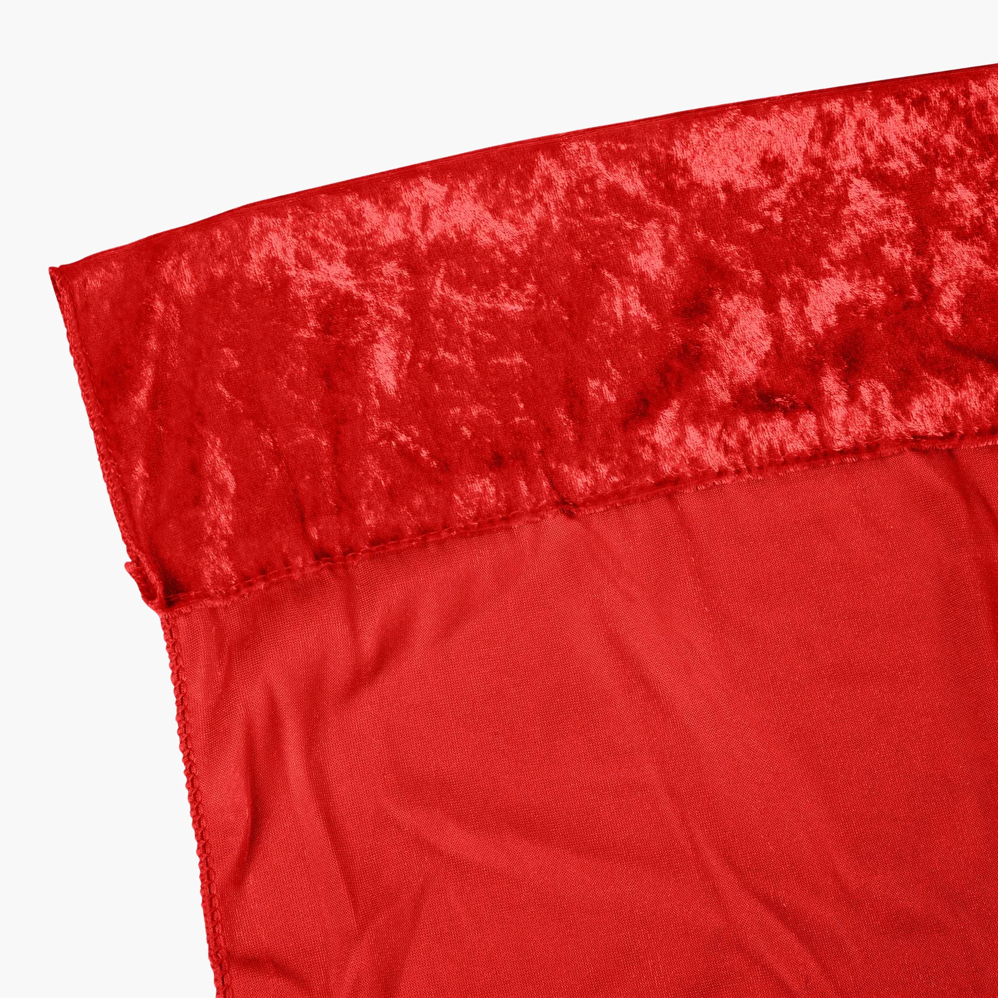 Velvet 12ft H x 52" W Drape/Backdrop Curtain Panel - Red - Image 5