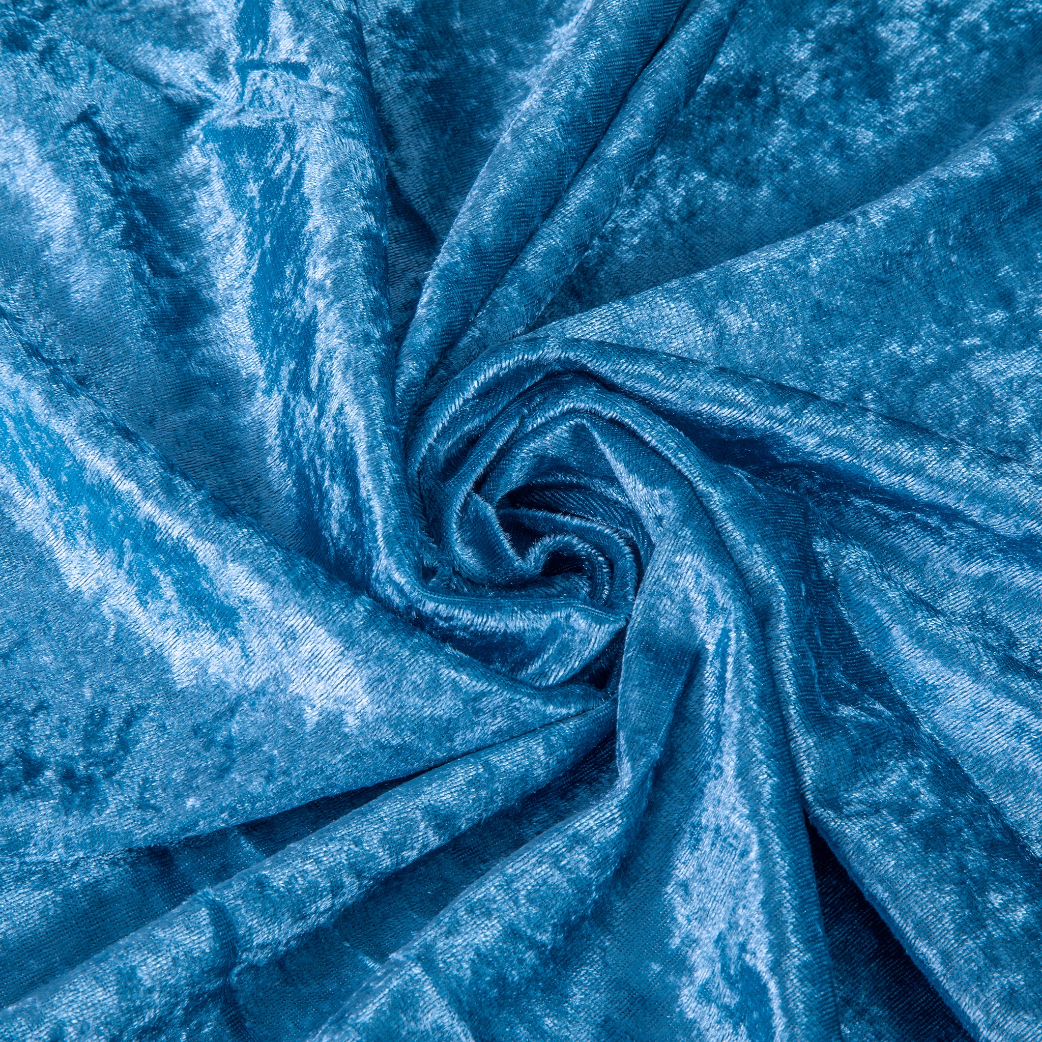 Velvet 132" Round Tablecloth - Dark Teal - Image 3