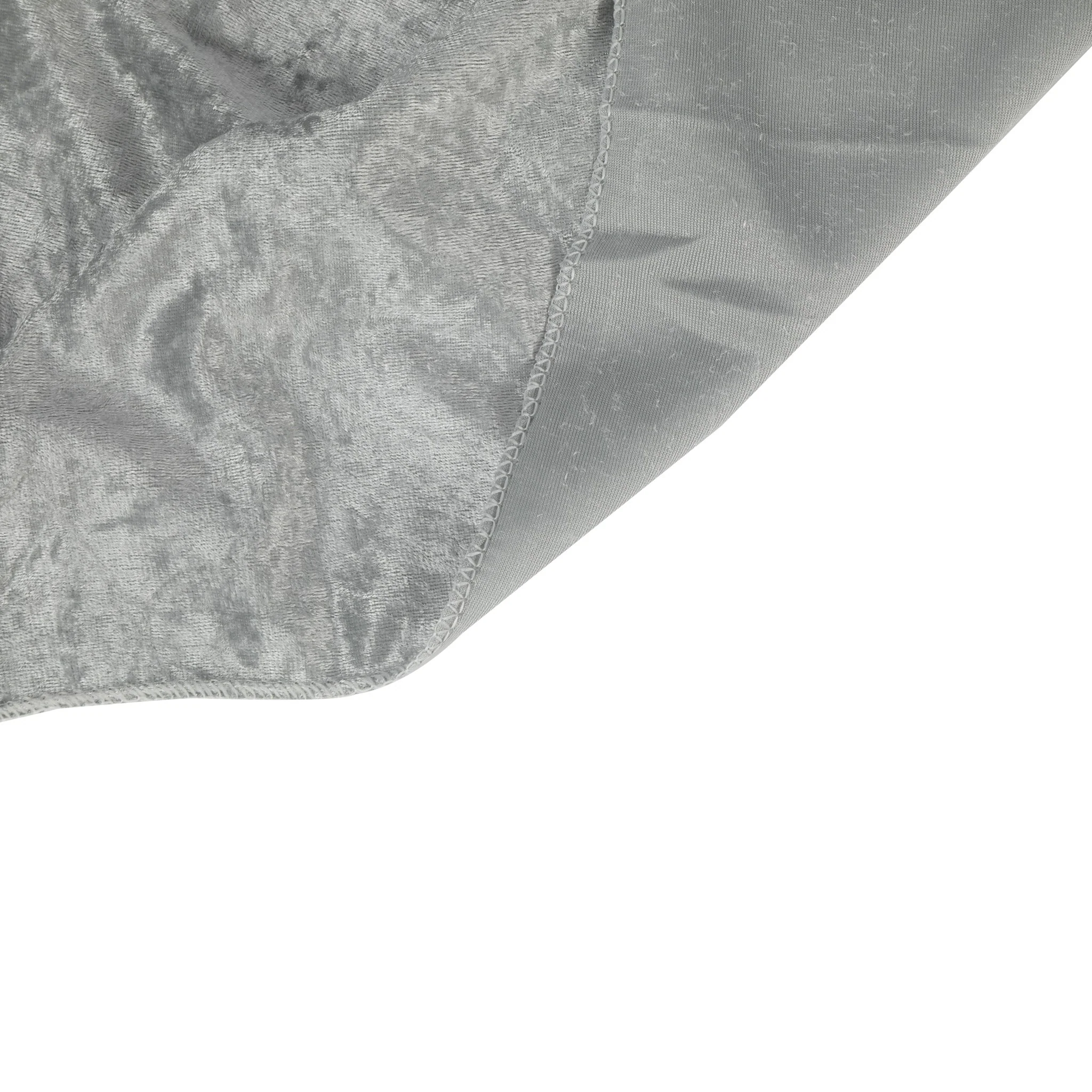 Velvet 132" Round Tablecloth - Silver - Image 7