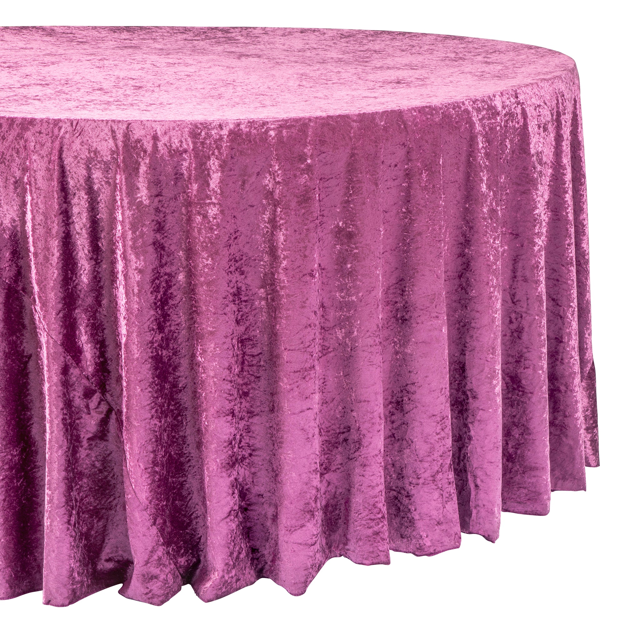 Velvet 132" Round Tablecloth - Violet - Image 5