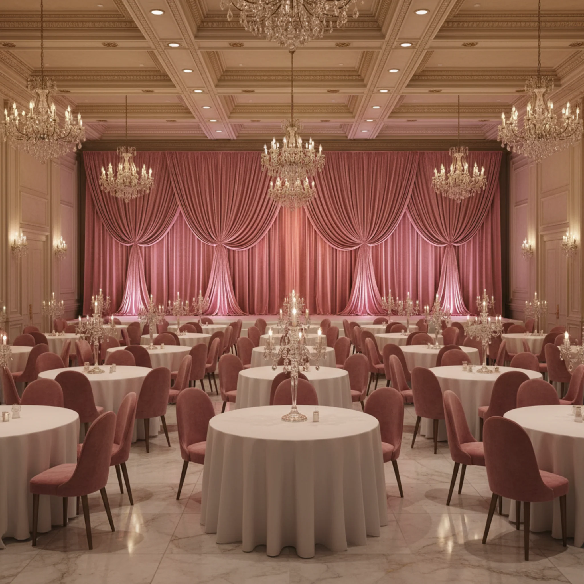 Velvet 14ft H x 52" W Drape/Backdrop Curtain Panel - Pink - Image 8
