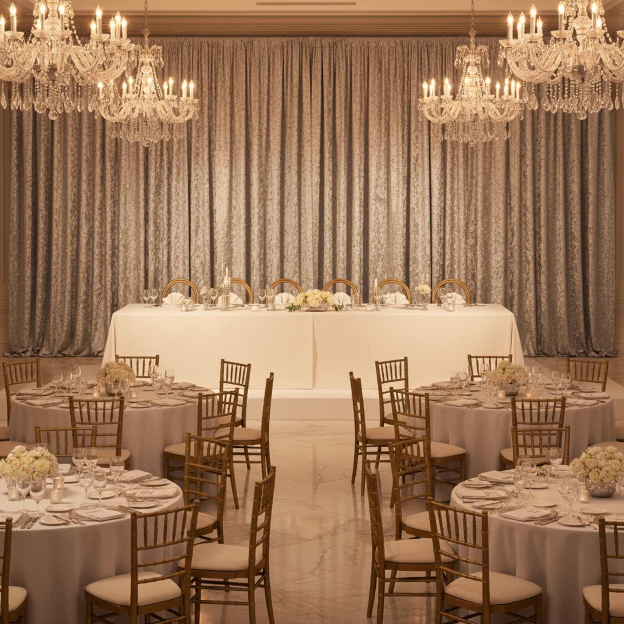 Velvet 14ft H x 52" W Drape/Backdrop Curtain Panel - Silver - Image 3
