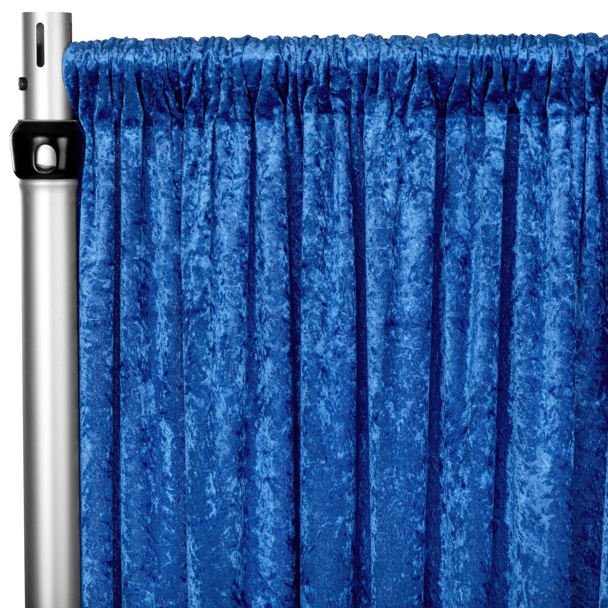 Velvet 14ft H x 118" W Drape/Backdrop Curtain Panel - Royal Blue
