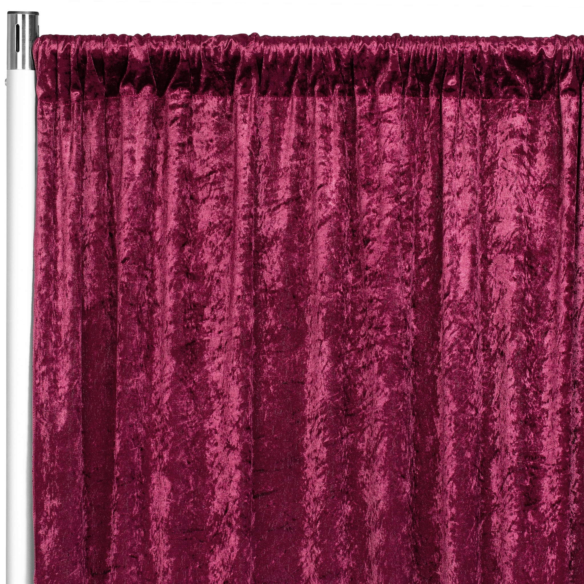 Velvet 14ft H x 52" W Drape/Backdrop Curtain Panel - Burgundy