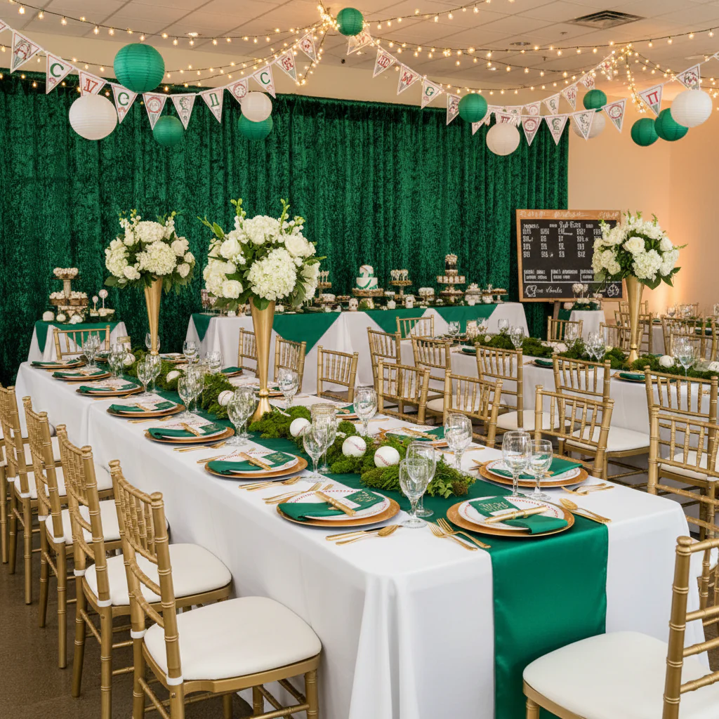 Velvet 14ft H x 52" W Drape/Backdrop Curtain Panel - Emerald Green - Image 3