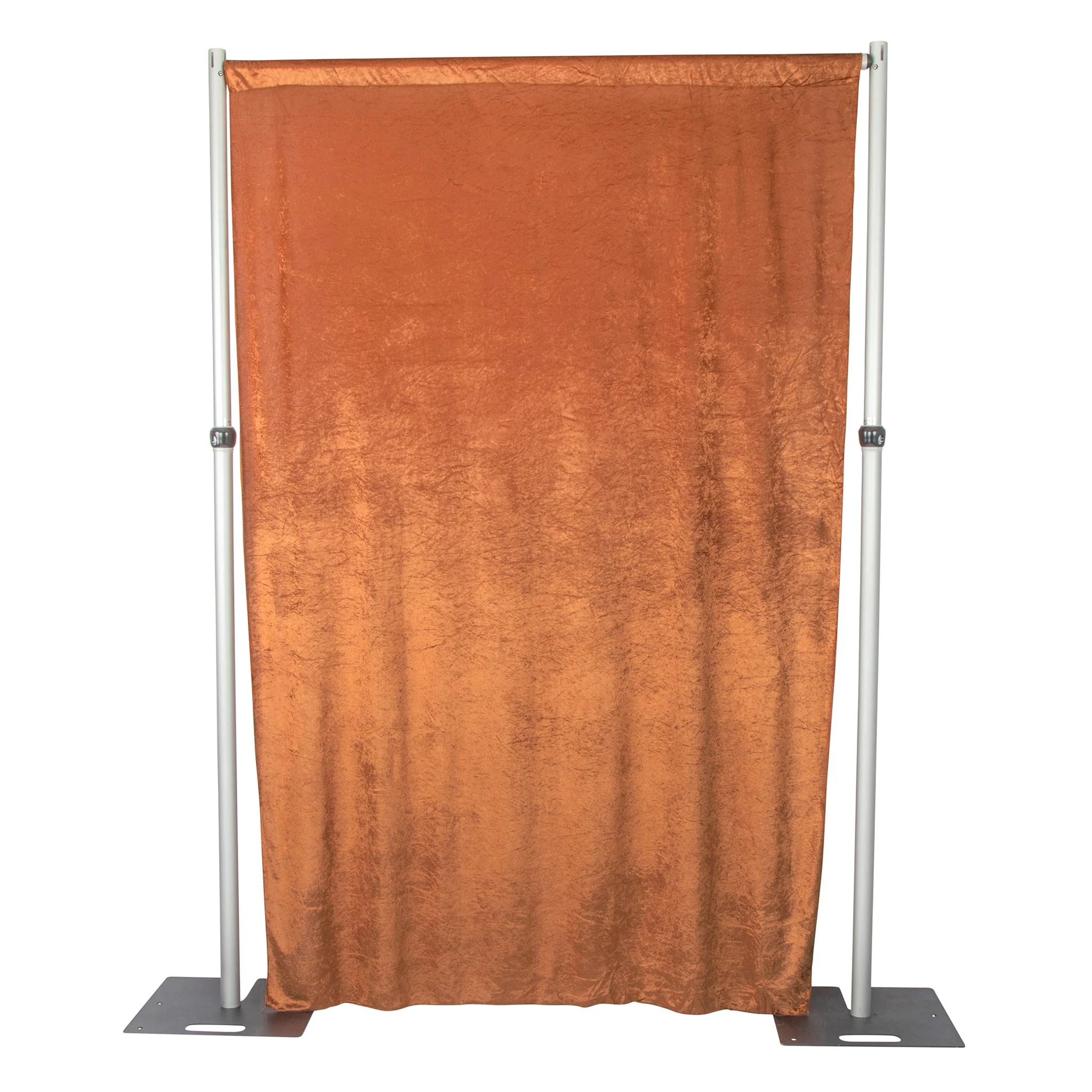 Velvet 14ft H x 52" W Drape/Backdrop Curtain Panel - Terracotta - Image 4