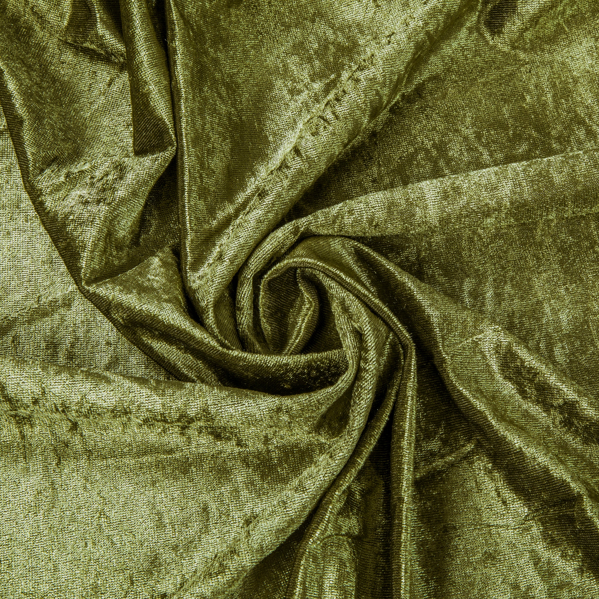 Velvet 16ft H x 52" W Drape/Backdrop Curtain Panel - Olive Green - Image 2