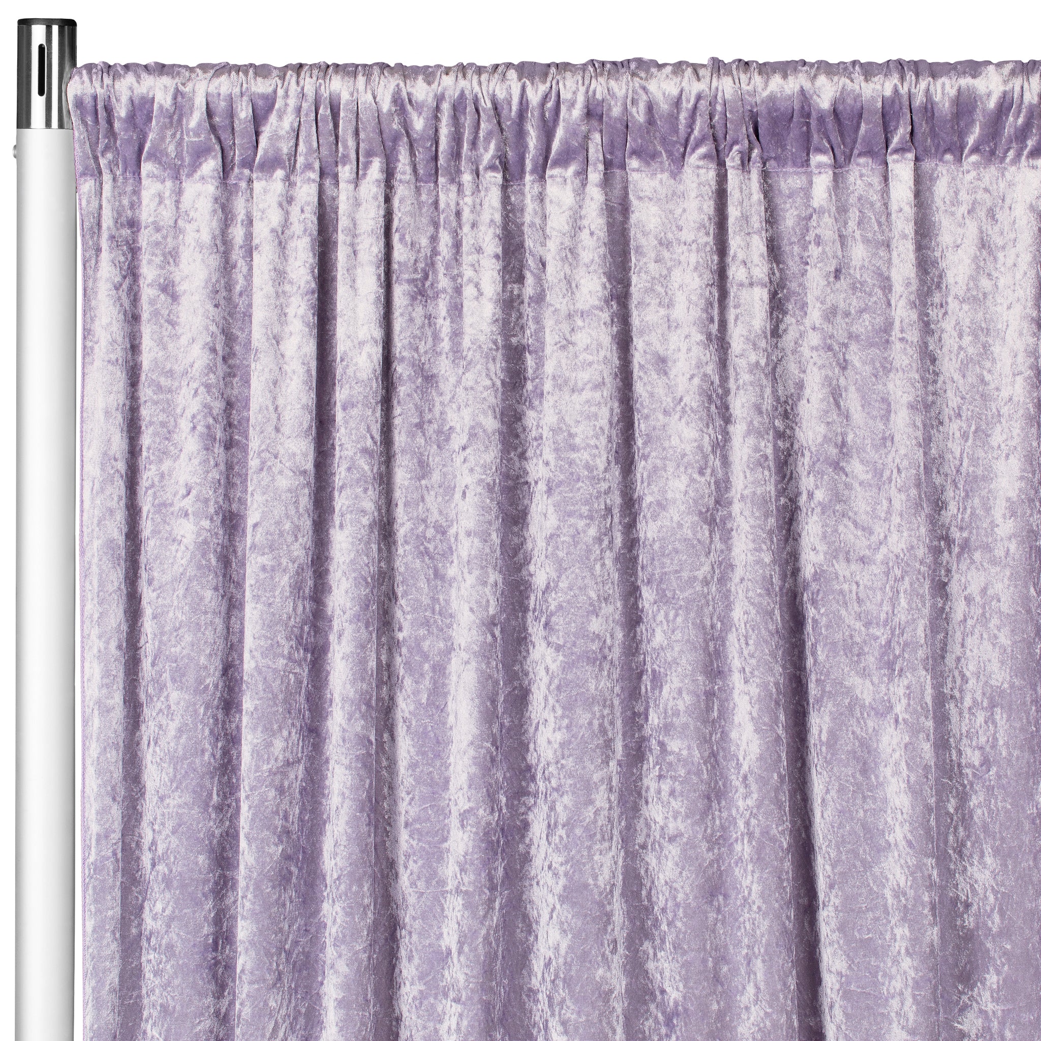 Velvet 16ft H x 52" W Drape/Backdrop Curtain Panel - Wisteria