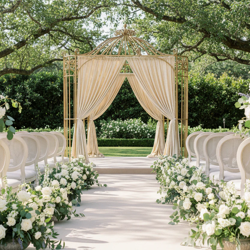 Velvet 18ft H x 52" W Drape/Backdrop Curtain Panel - Champagne