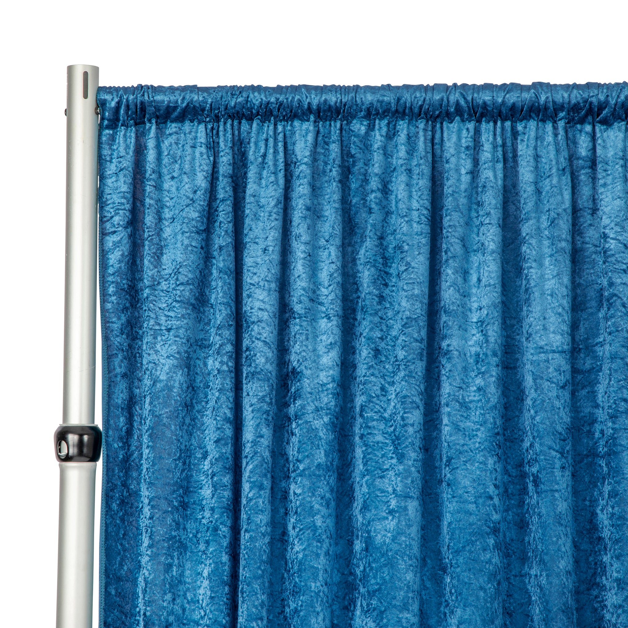 Velvet 18ft H x 52" W Drape/Backdrop Curtain Panel - Dark Teal - Image 2