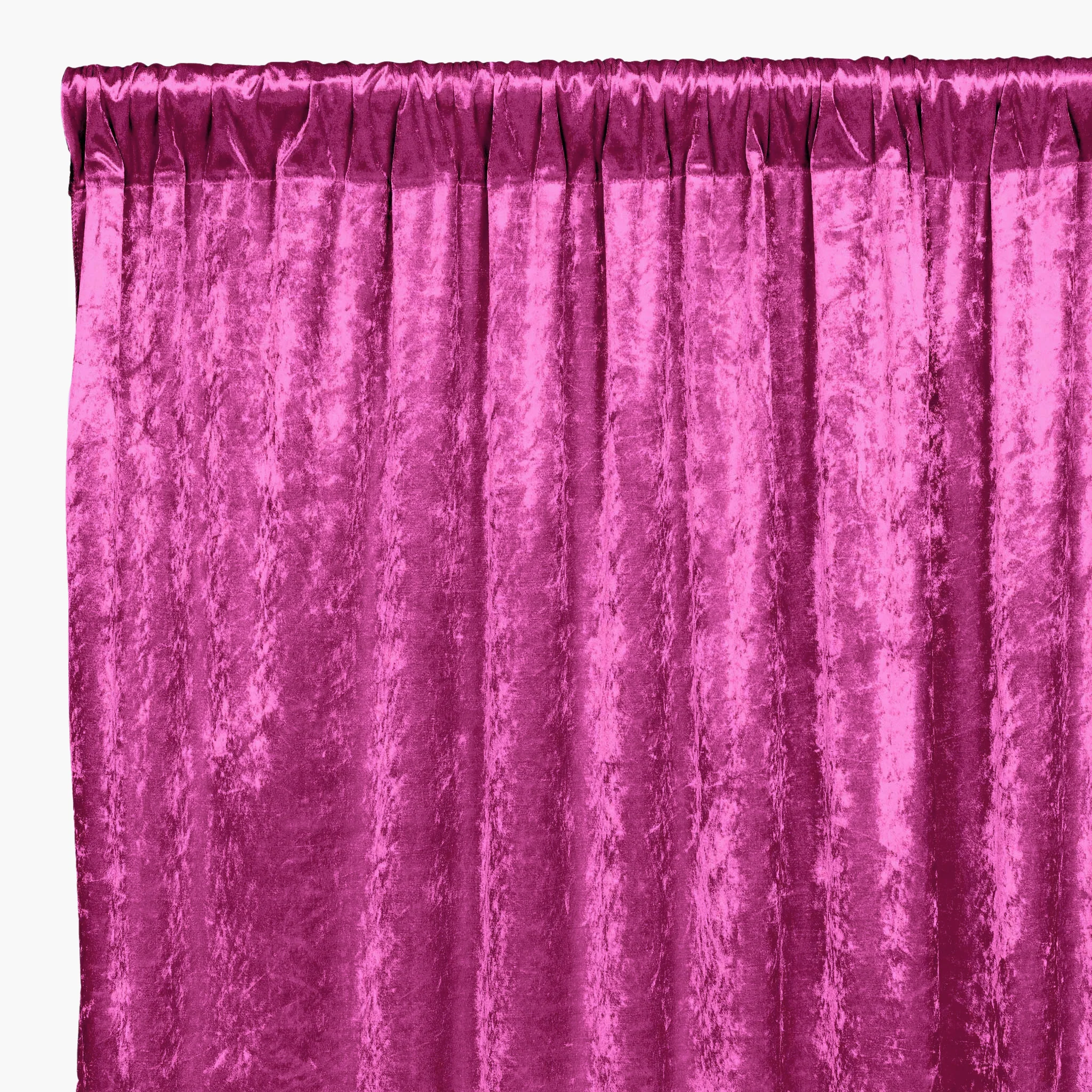 Velvet 18ft H x 52" W Drape/Backdrop Curtain Panel - Magenta
