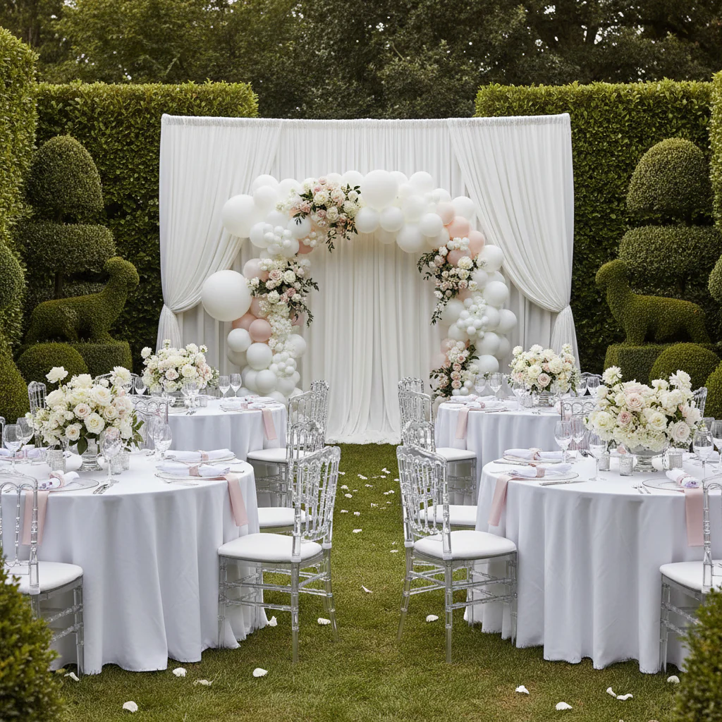 Velvet 18ft H x 52" W Drape/Backdrop Curtain Panel - White - Image 3