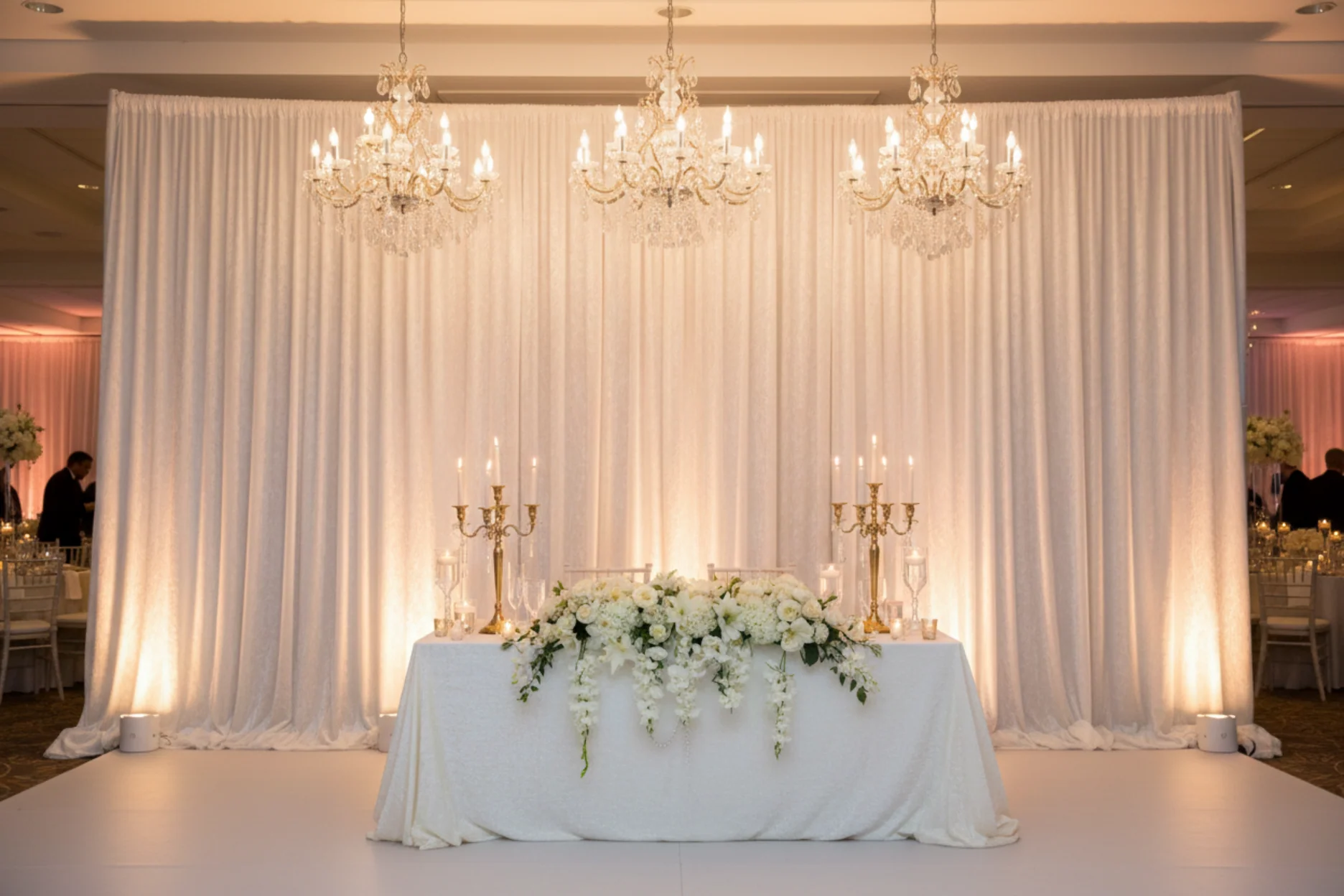 Velvet 20ft H x 52" W Drape/Backdrop Curtain Panel - Ivory - Image 4