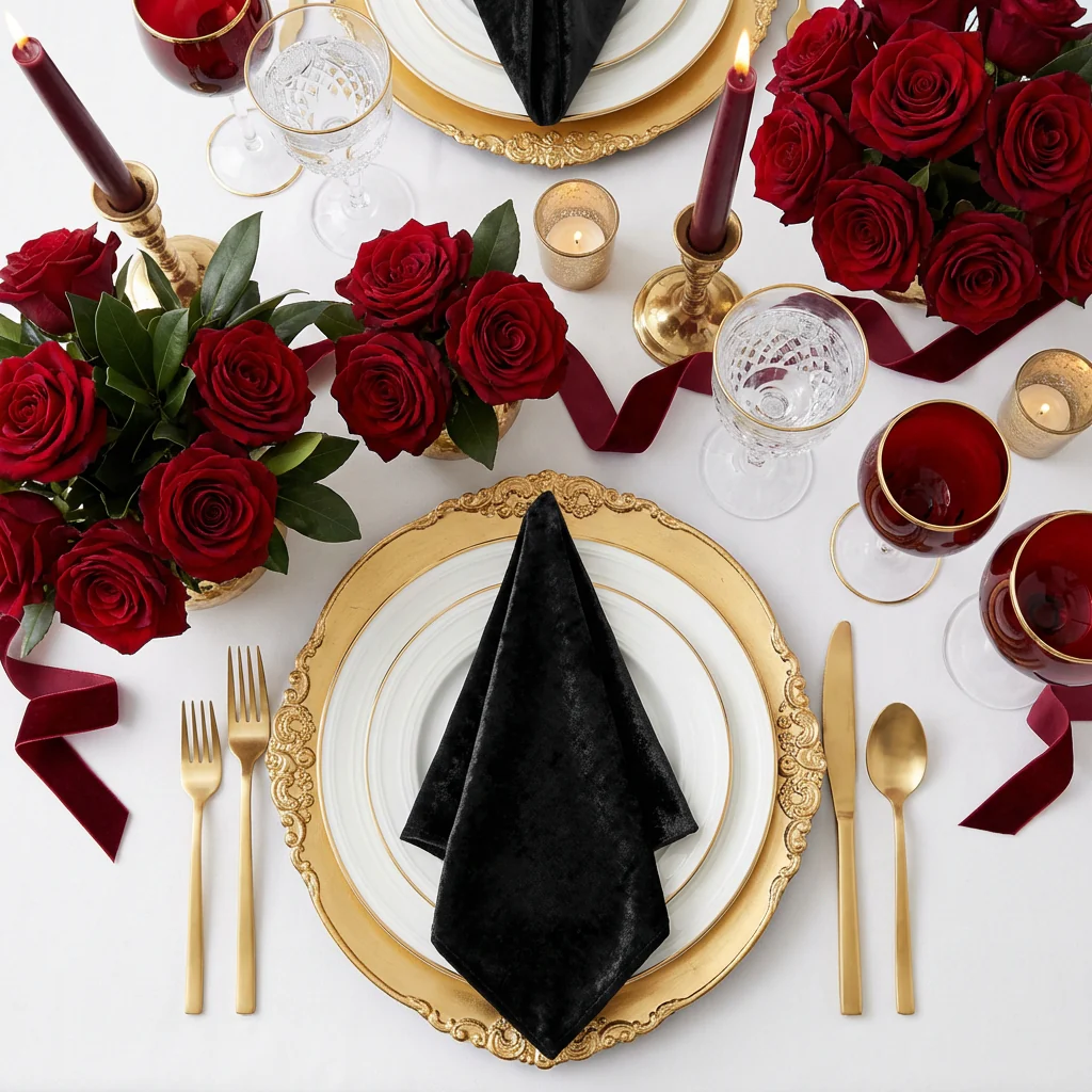 Velvet 20"x20" Linen Napkin - Black - Image 2