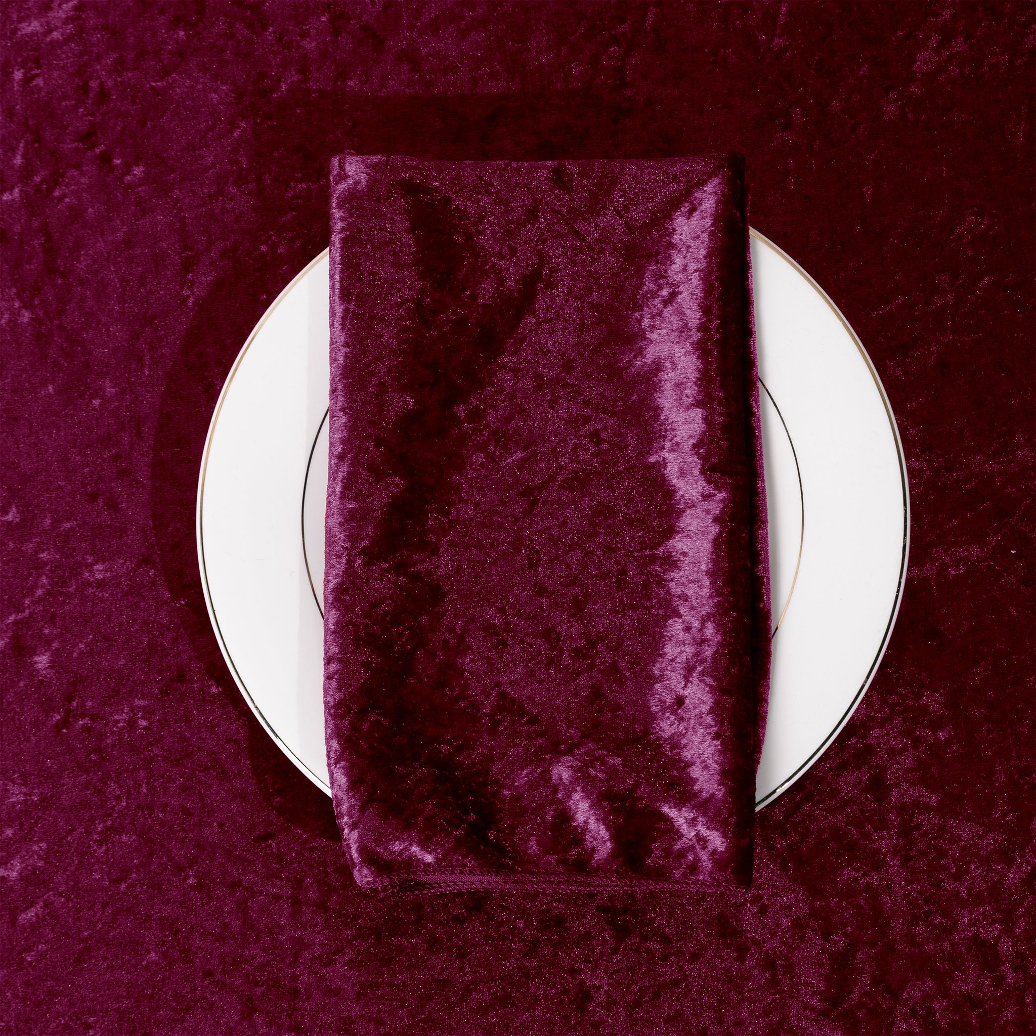 Velvet 20"x20" Linen Napkin - Cabernet - Image 2