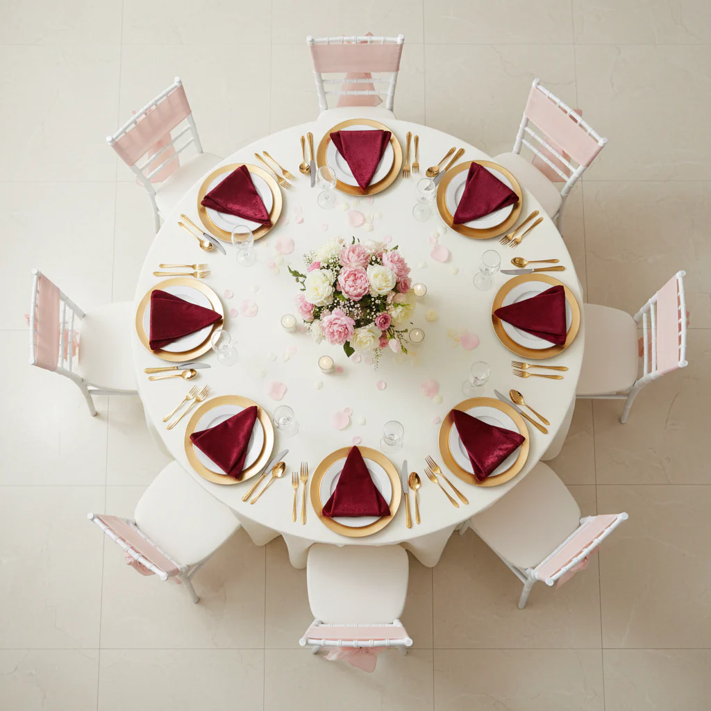 Velvet 20"x20" Linen Napkin - Cabernet - Image 5
