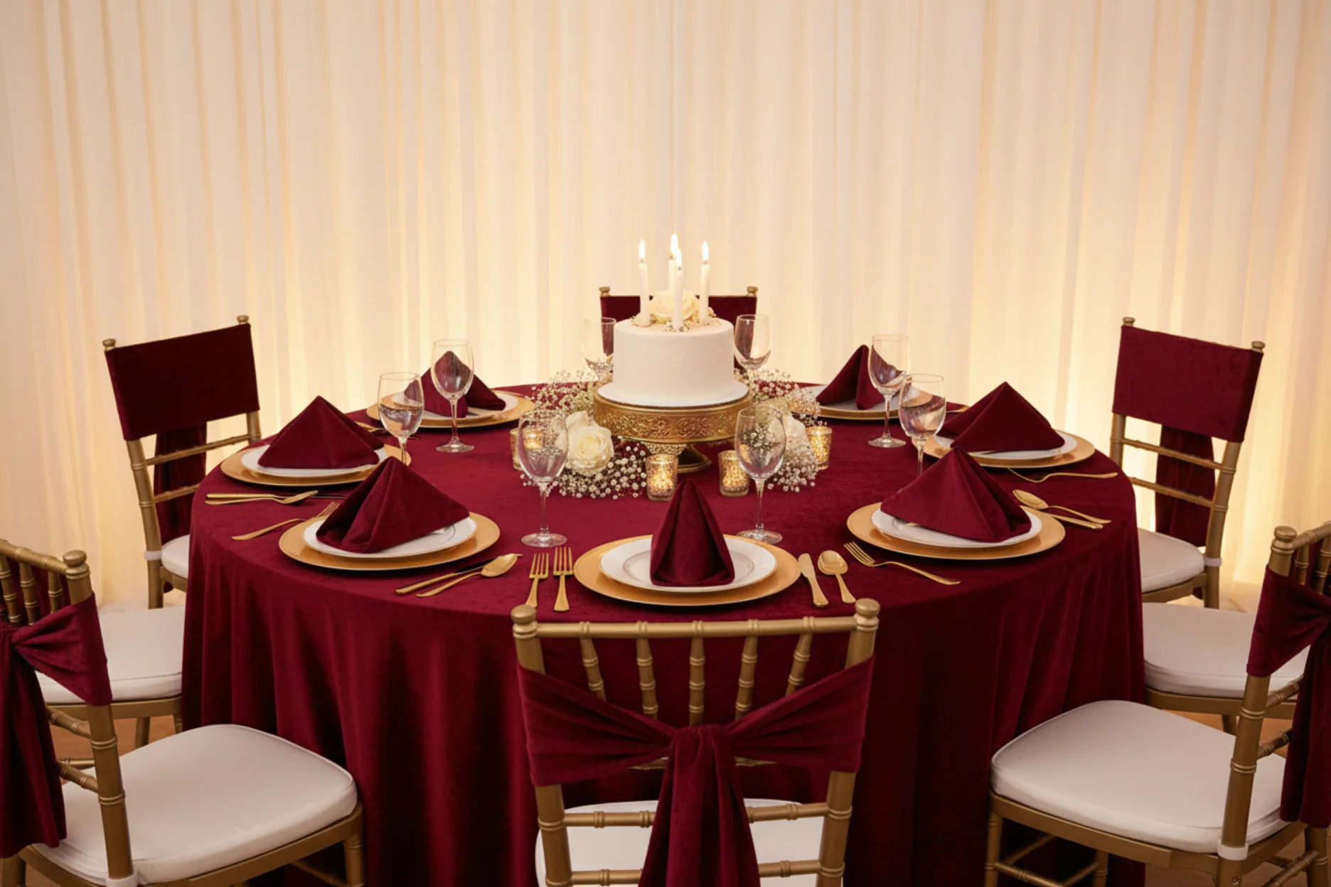 Velvet 20"x20" Linen Napkin - Cabernet - Image 6