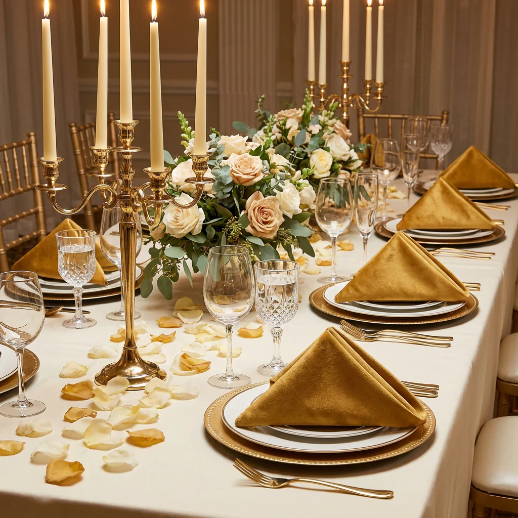 Velvet 20"x20" Linen Napkin - Mustard Gold - Image 4